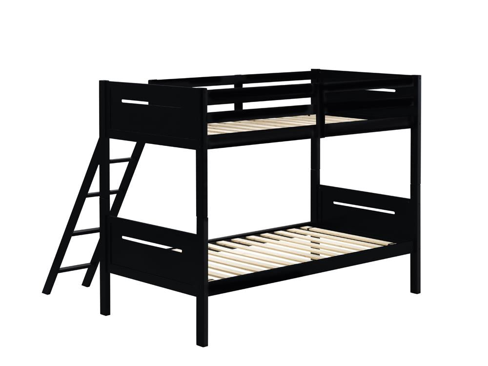 Littleton Black Twin/Twin Bunk Bed - 405051BLK - Bien Home Furniture & Electronics