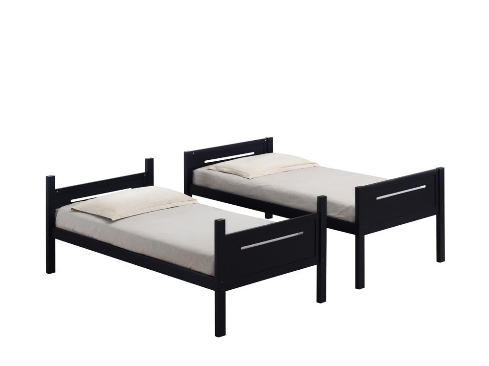 Littleton Black Twin/Twin Bunk Bed - 405051BLK - Bien Home Furniture & Electronics