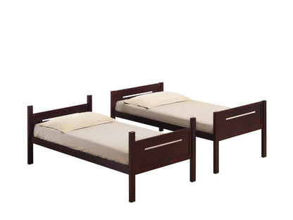Littleton Espresso Twin/Twin Bunk Bed - 405051BRN - Bien Home Furniture &amp; Electronics