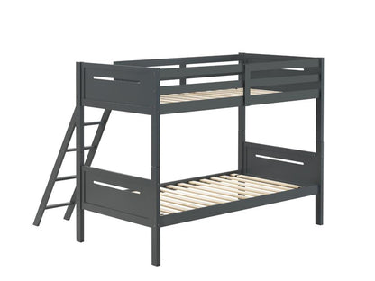 Littleton Gray Twin/Twin Bunk Bed - 405051GRY - Bien Home Furniture &amp; Electronics