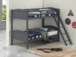 Littleton Gray Twin/Twin Bunk Bed with Ladder - 405053GRY - Bien Home Furniture & Electronics