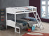 Littleton White Twin/Full Bunk Bed with Ladder - 405054WHT - Bien Home Furniture & Electronics