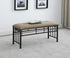 Livingston Brown/Dark Bronze Upholstered Bench - 301396 - Bien Home Furniture & Electronics