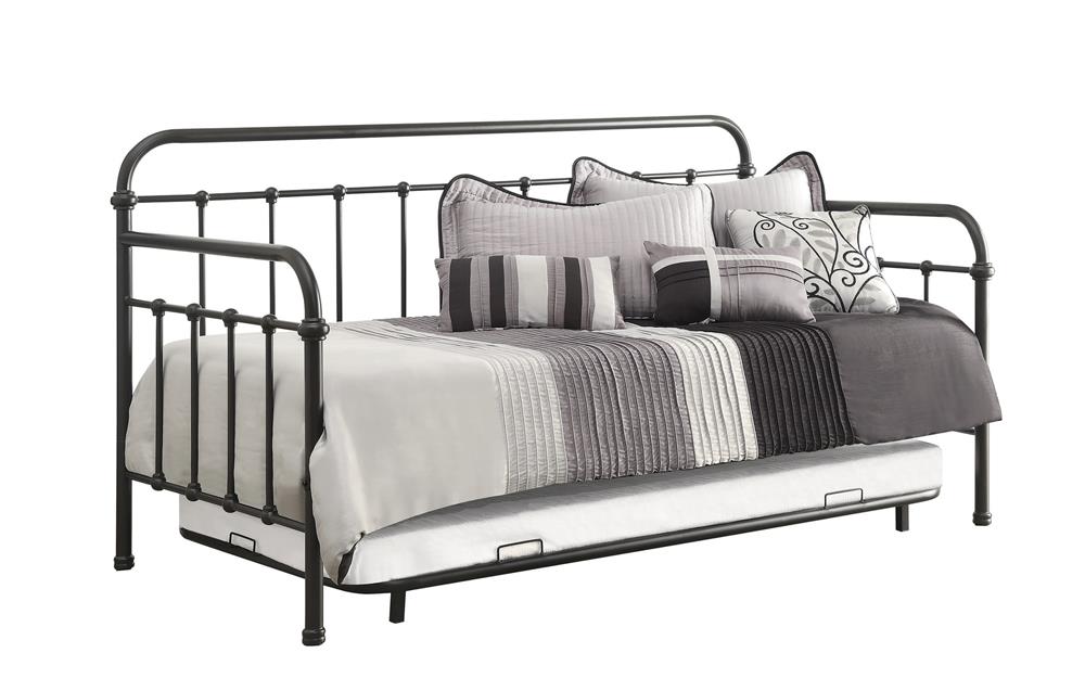 Livingston Dark Bronze Daybed with Trundle - 300398 - Bien Home Furniture & Electronics