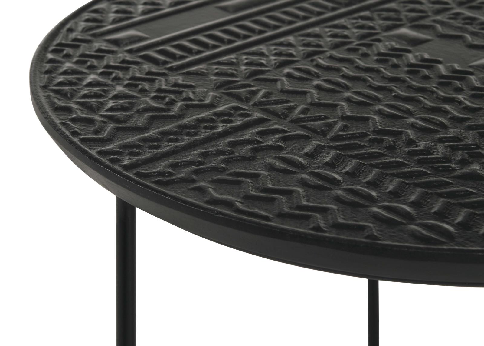 Loannis 2-Piece Round Nesting Table Matte Black - 935842 - Bien Home Furniture & Electronics
