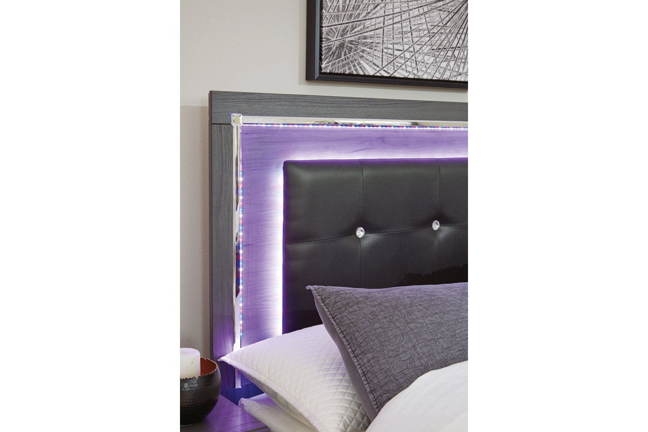 Lodanna Gray King Panel Bed with 2 Storage Drawers - SET | B214-56S | B214-58 | B214-97 - Bien Home Furniture & Electronics