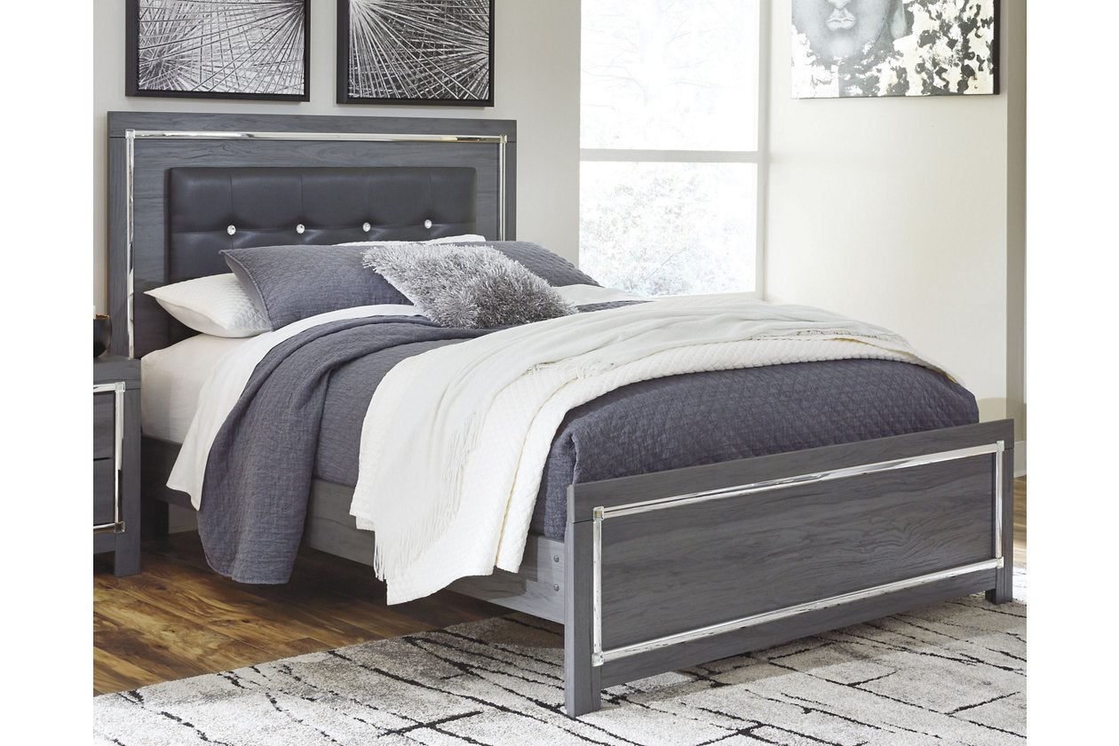 Lodanna Gray Queen Panel Bed - SET | B214-54 | B214-57 | B214-96 - Bien Home Furniture & Electronics