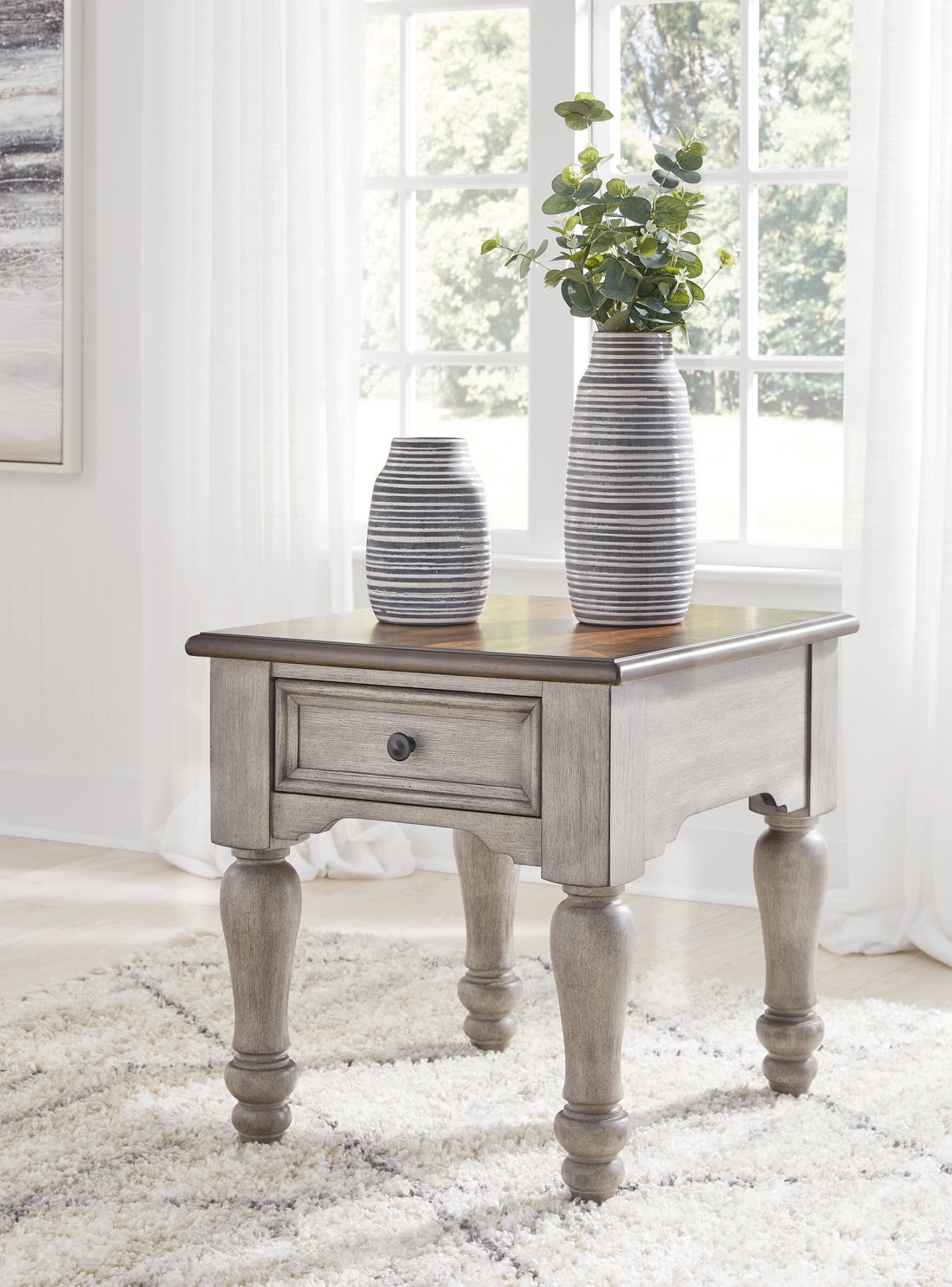 Lodenbay Antique Gray/Brown End Table - T741-3 - Bien Home Furniture &amp; Electronics
