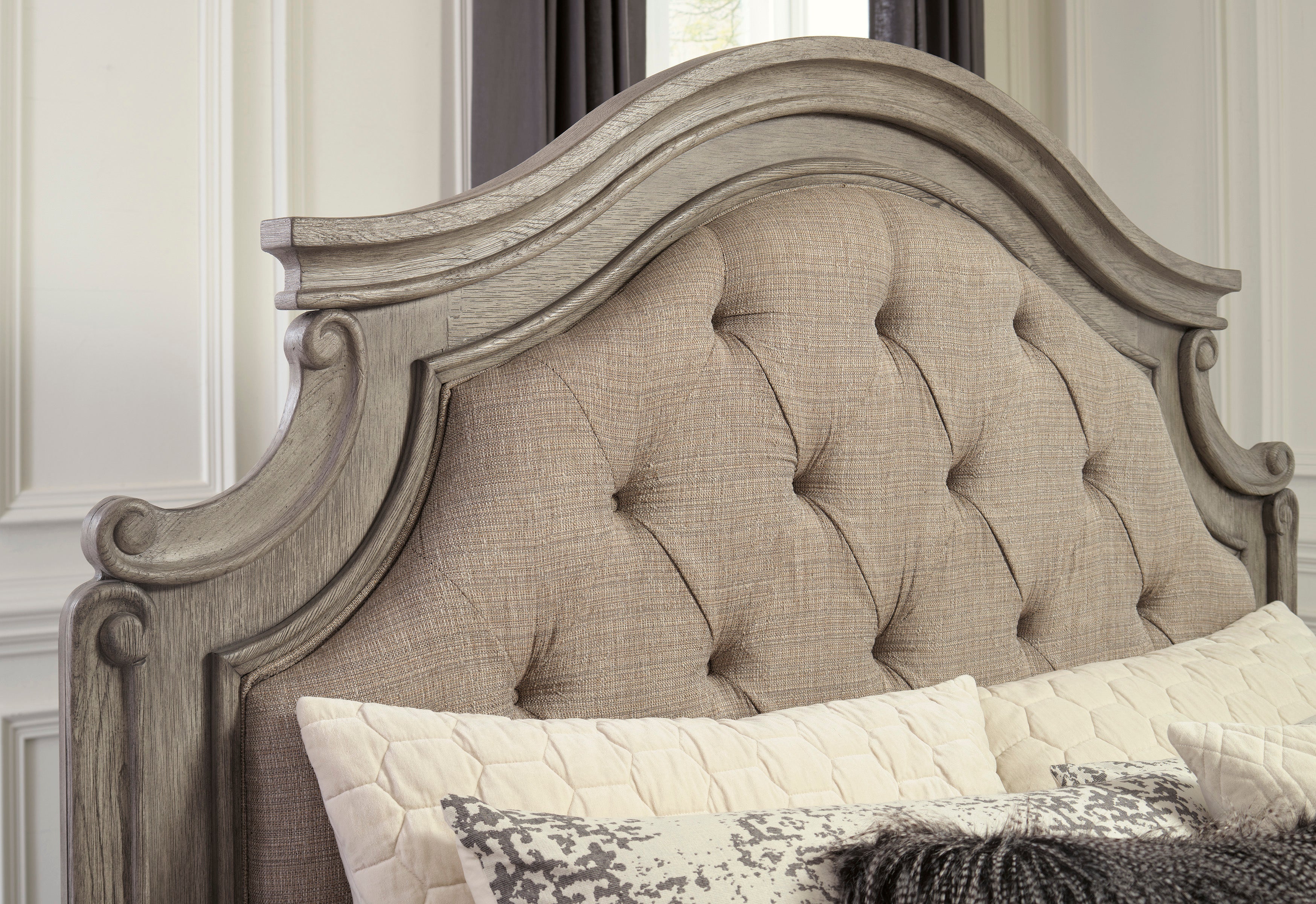 Lodenbay Antique Gray Upholstered Panel Bedroom Set - SET | B751-56 | B751-58 | B751-97 | B751-31 | B751-36 - Bien Home Furniture & Electronics