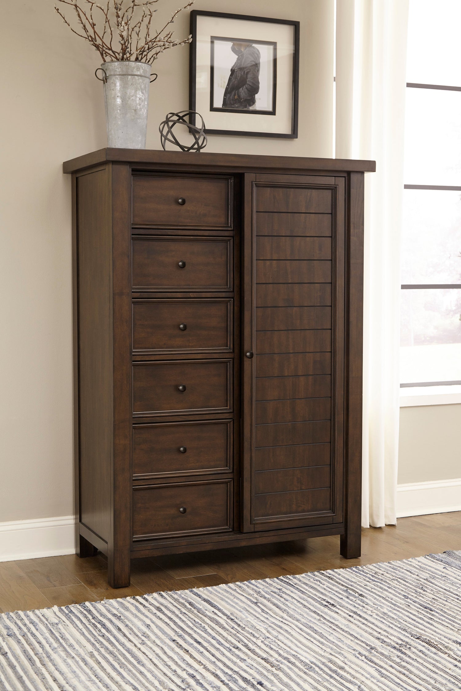 Logandale Brown Wardrobe - 1559-10 - Bien Home Furniture & Electronics