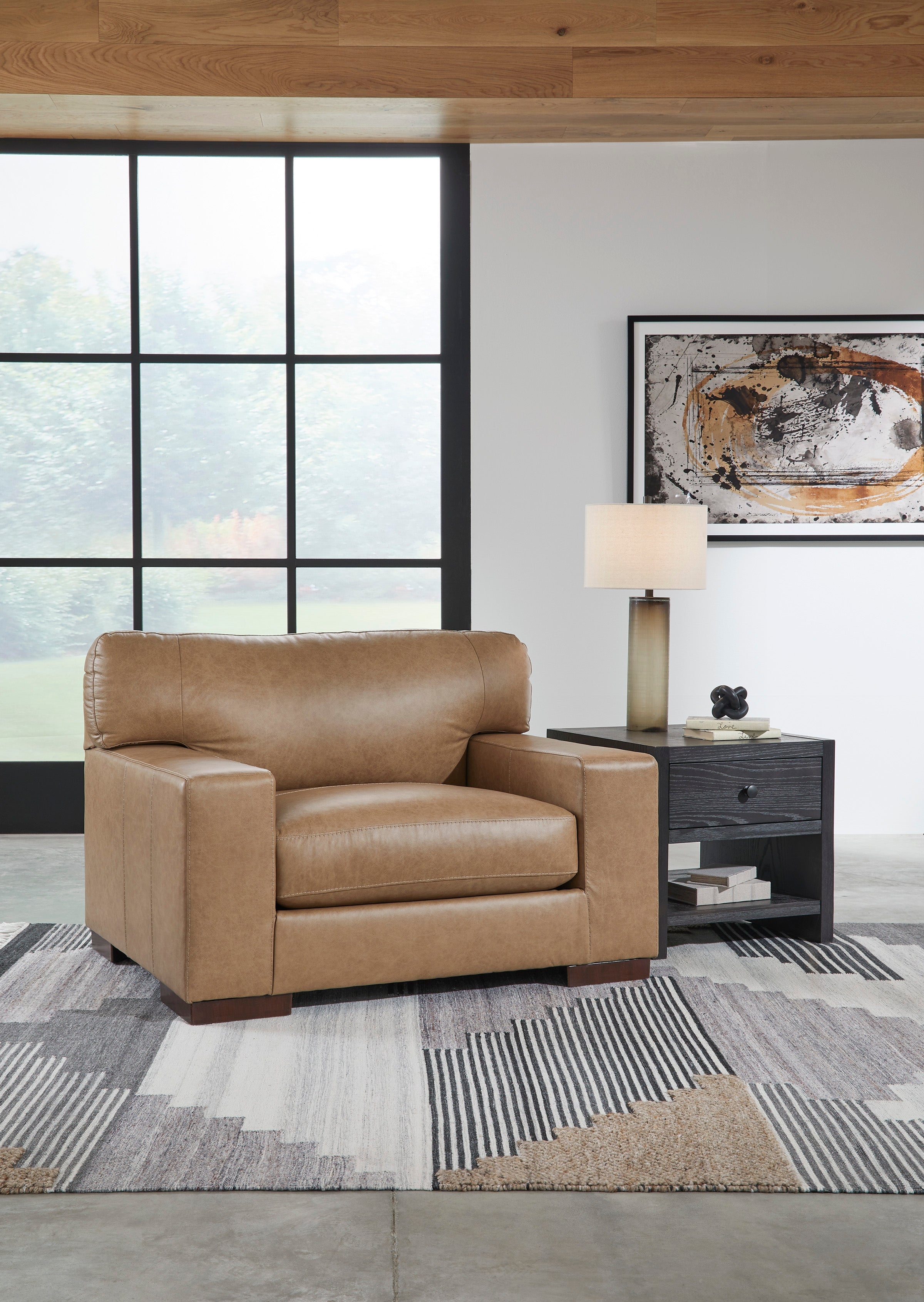 Lombardia Tumbleweed Leather Living Room Set - SET | 5730238 | 5730235 - Bien Home Furniture & Electronics