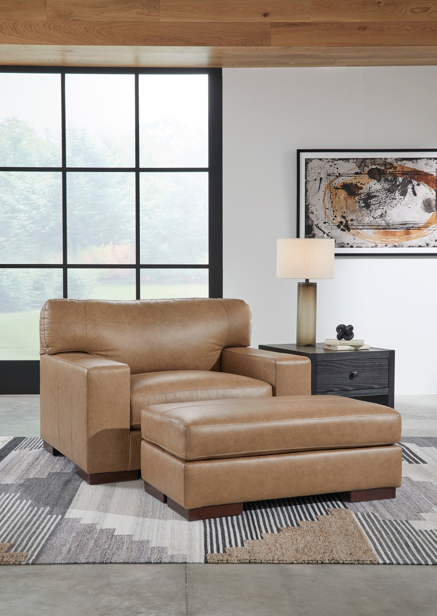 Lombardia Tumbleweed Leather Living Room Set - SET | 5730238 | 5730235 - Bien Home Furniture & Electronics