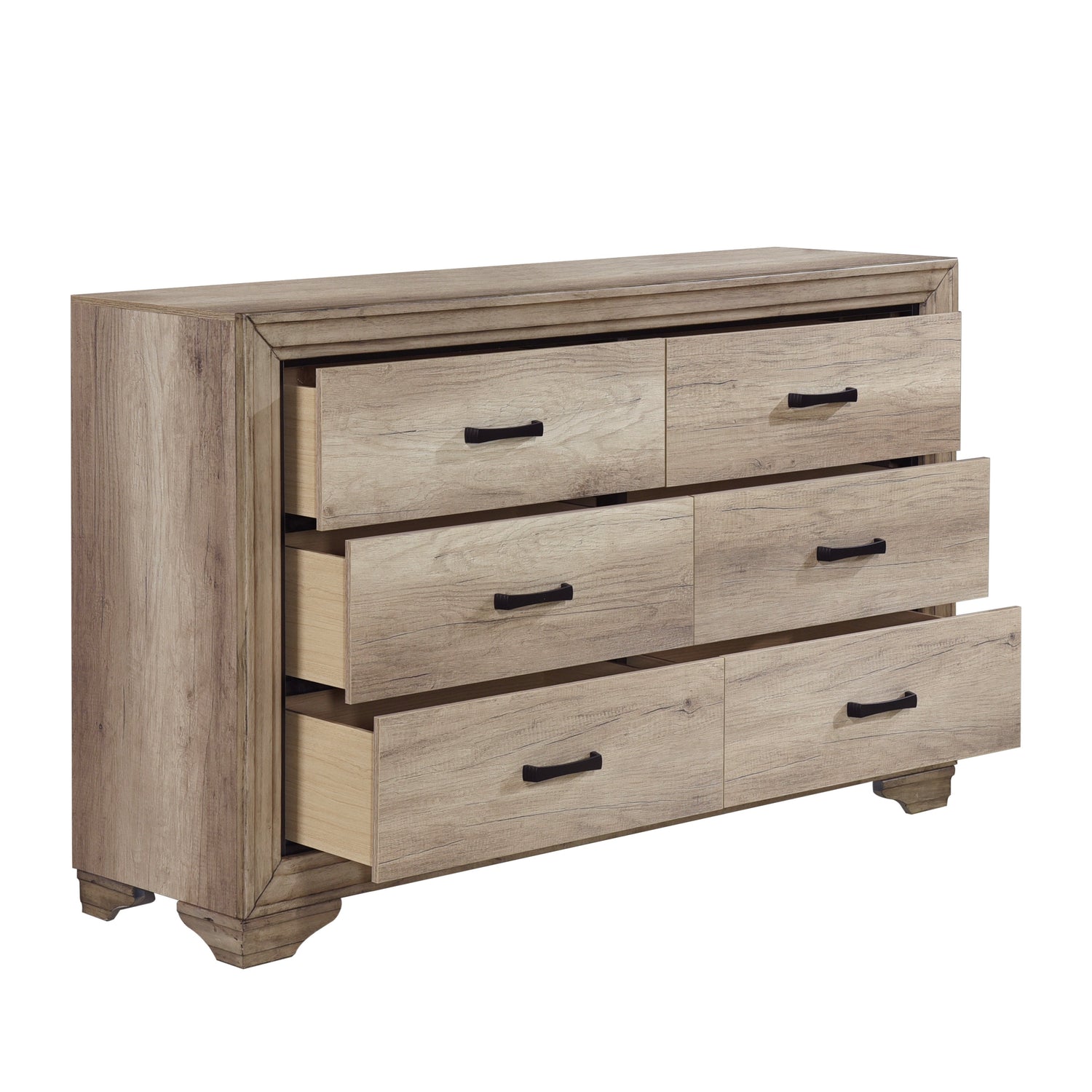 Lonan Rustic Panel Bedroom Set - SET | 1955-3 | 1955-5 | 1955-6 | 1955-4 | 1955-9 | 1955K-1 - Bien Home Furniture & Electronics