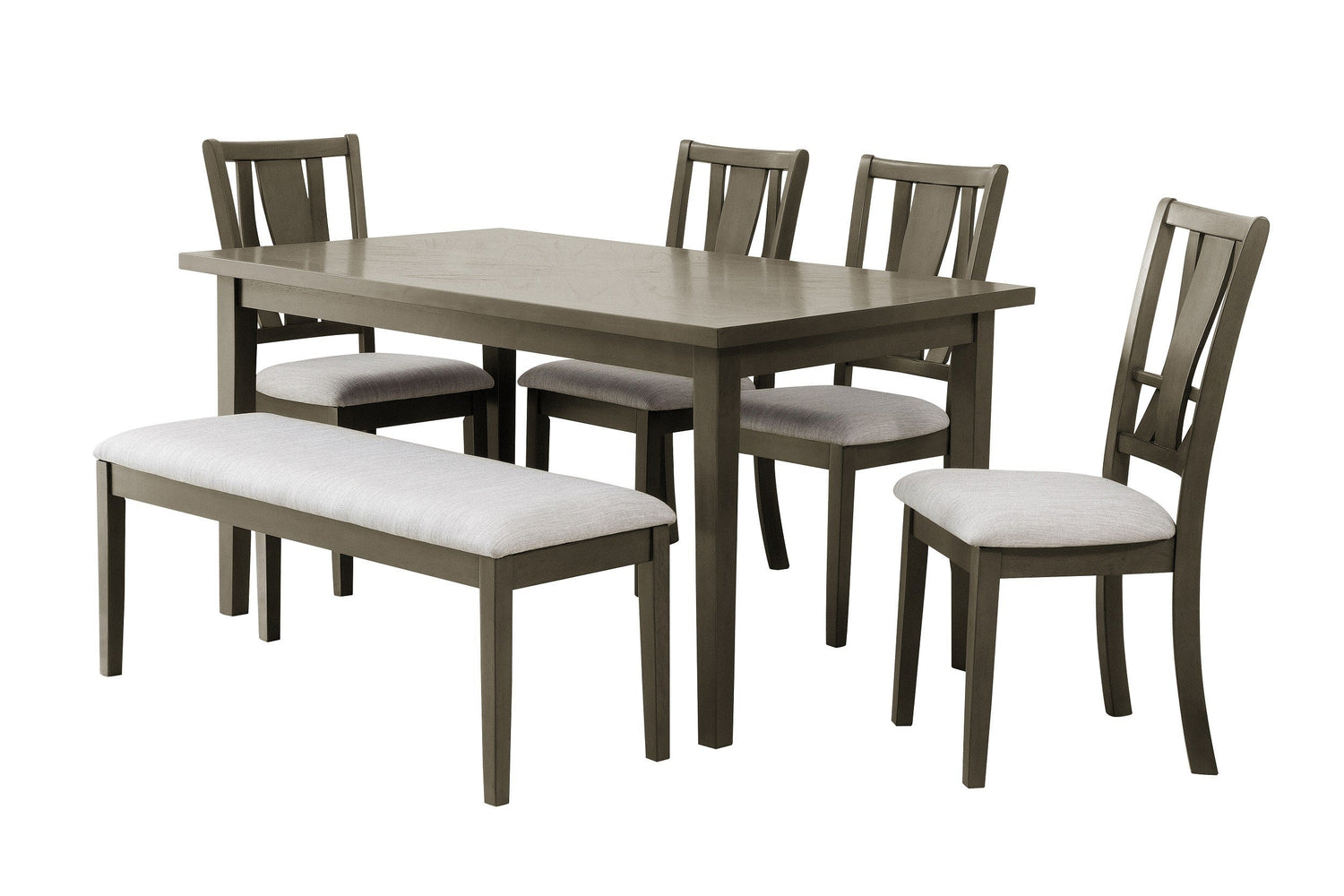 London Gray Mindy 6-Piece Dining Set - SH1156GRY - Bien Home Furniture & Electronics