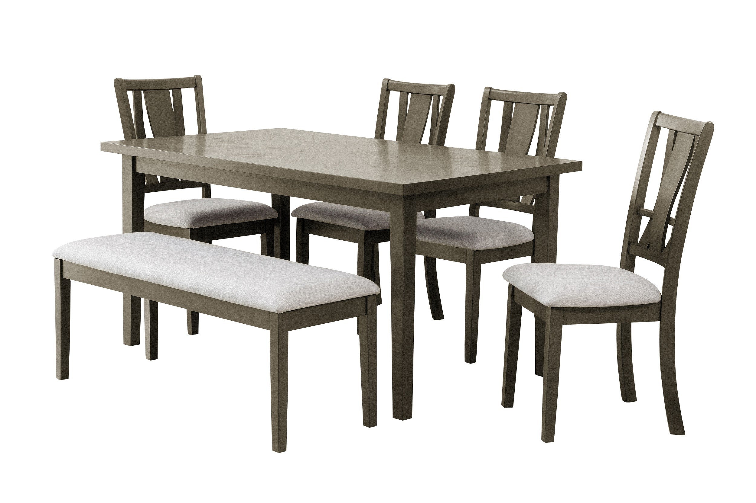 London Gray Mindy 6-Piece Dining Set - SH1156GRY - Bien Home Furniture &amp; Electronics