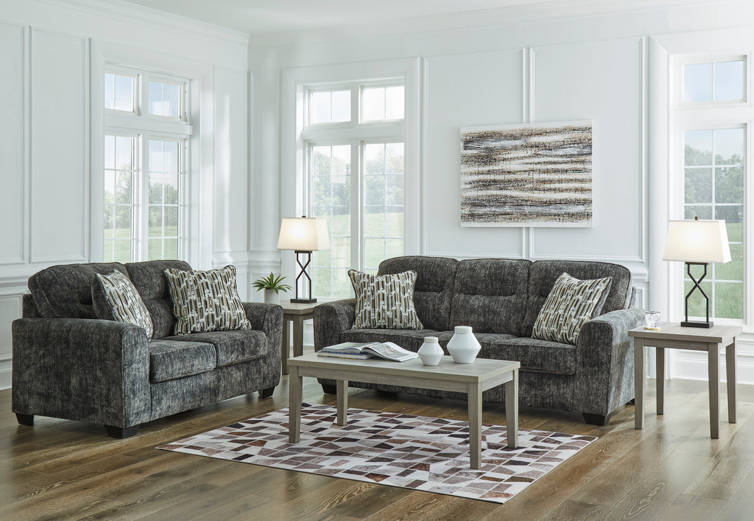 Lonoke Gunmetal Living Room Set - SET | 5050438 | 5050435 - Bien Home Furniture & Electronics