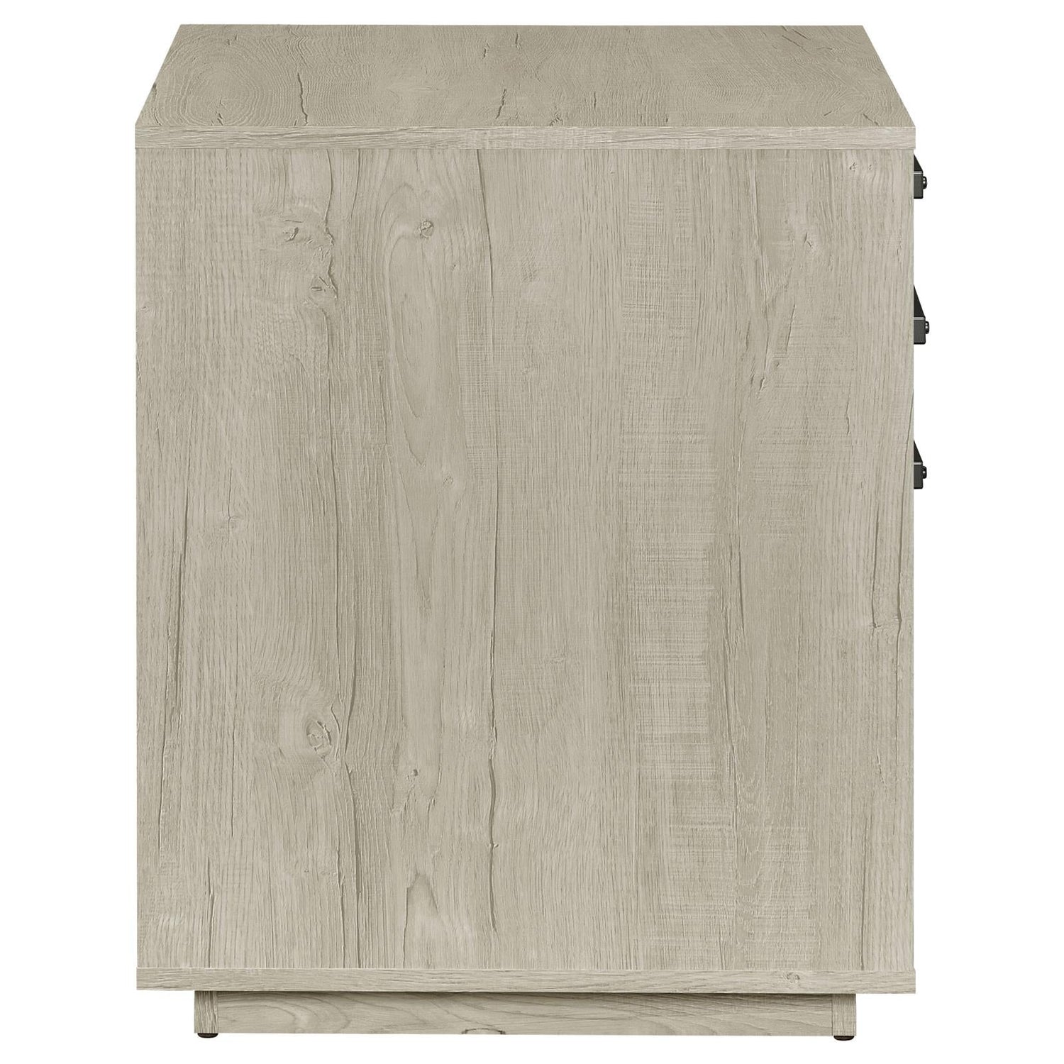Loomis 3-Drawer Square File Cabinet Whitewashed Gray - 805882 - Bien Home Furniture & Electronics