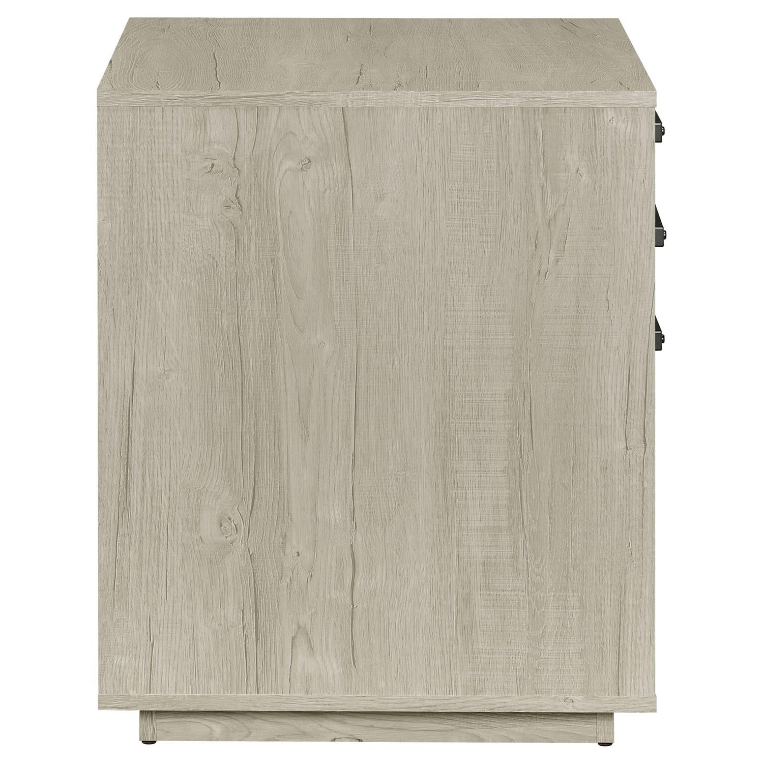 Loomis 3-Drawer Square File Cabinet Whitewashed Gray - 805882 - Bien Home Furniture &amp; Electronics