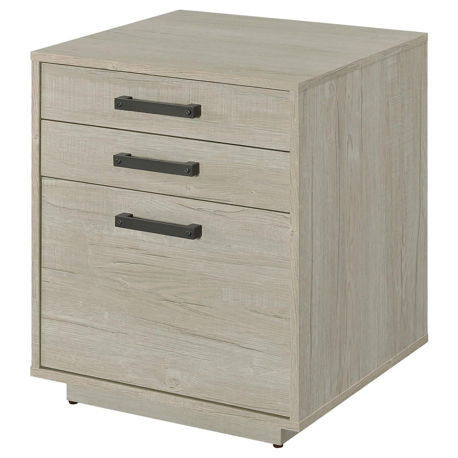 Loomis 3-Drawer Square File Cabinet Whitewashed Gray - 805882 - Bien Home Furniture & Electronics