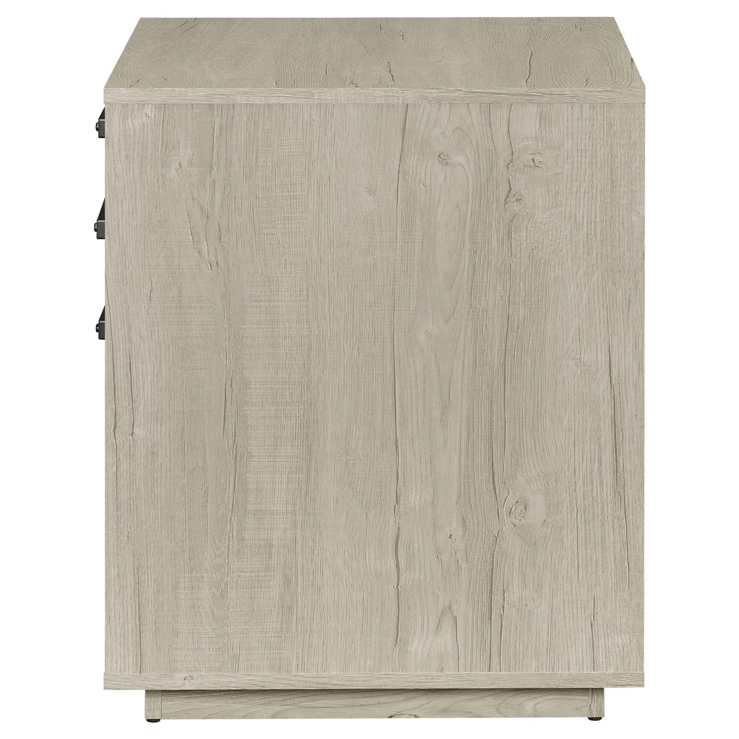 Loomis 3-Drawer Square File Cabinet Whitewashed Gray - 805882 - Bien Home Furniture & Electronics