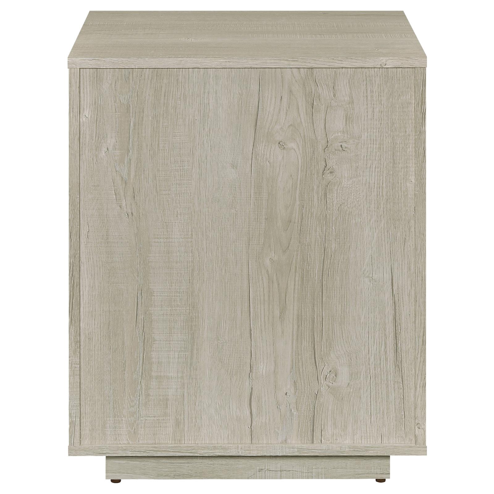 Loomis 3-Drawer Square File Cabinet Whitewashed Gray - 805882 - Bien Home Furniture &amp; Electronics