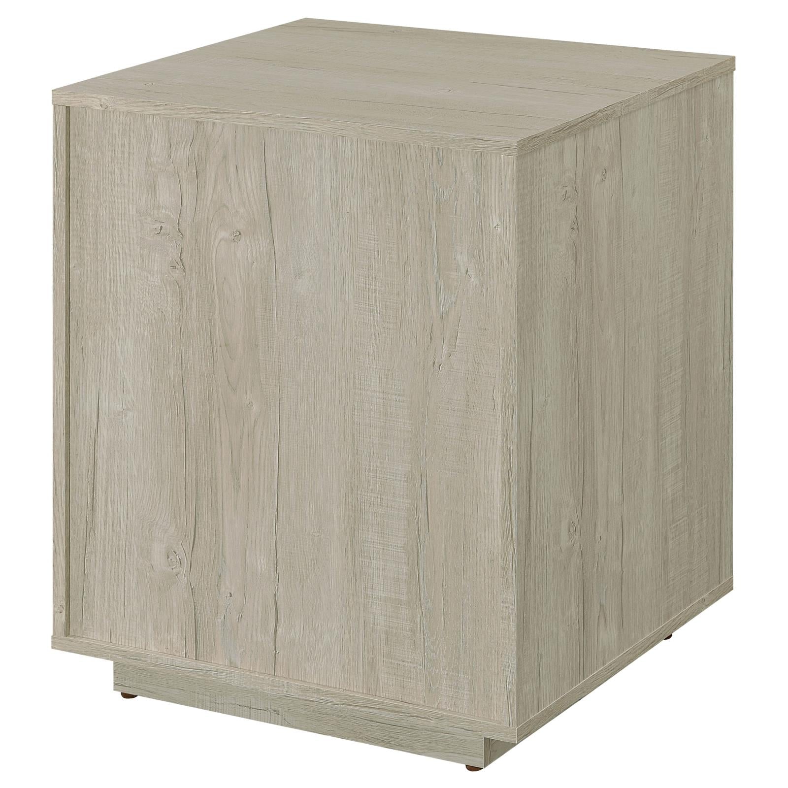 Loomis 3-Drawer Square File Cabinet Whitewashed Gray - 805882 - Bien Home Furniture &amp; Electronics