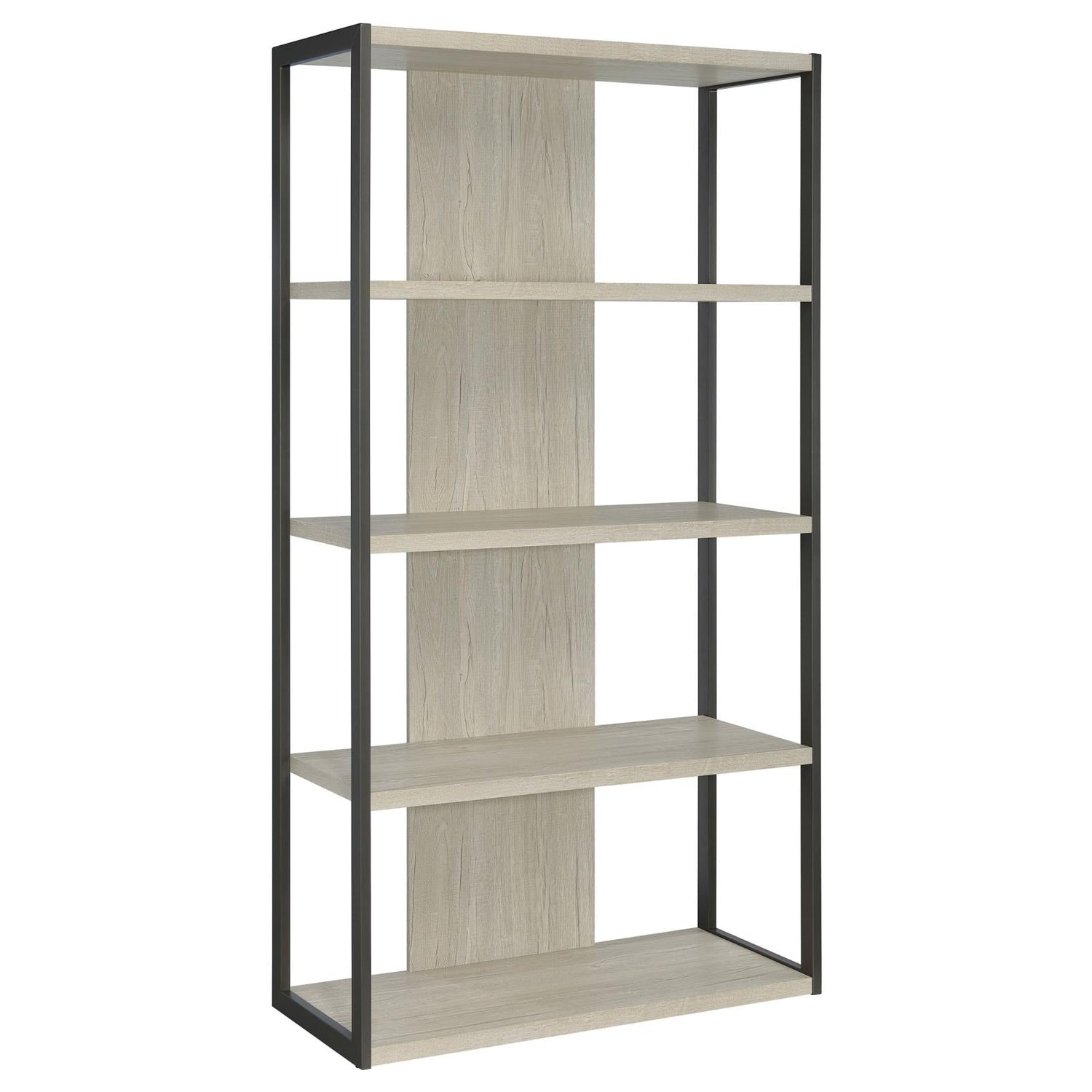Loomis Whitewashed Gray 4-Shelf Bookcase - 805883 - Bien Home Furniture & Electronics