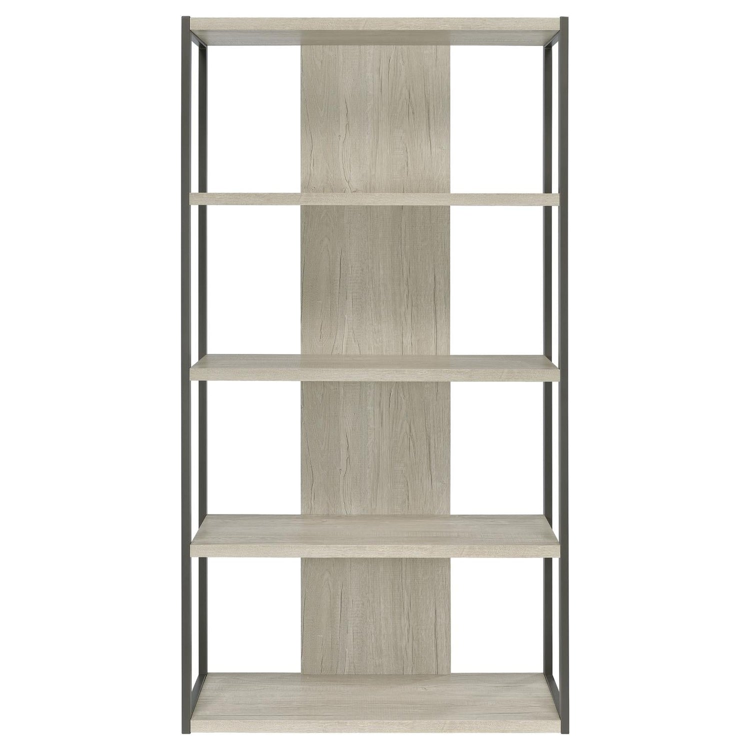 Loomis Whitewashed Gray 4-Shelf Bookcase - 805883 - Bien Home Furniture & Electronics