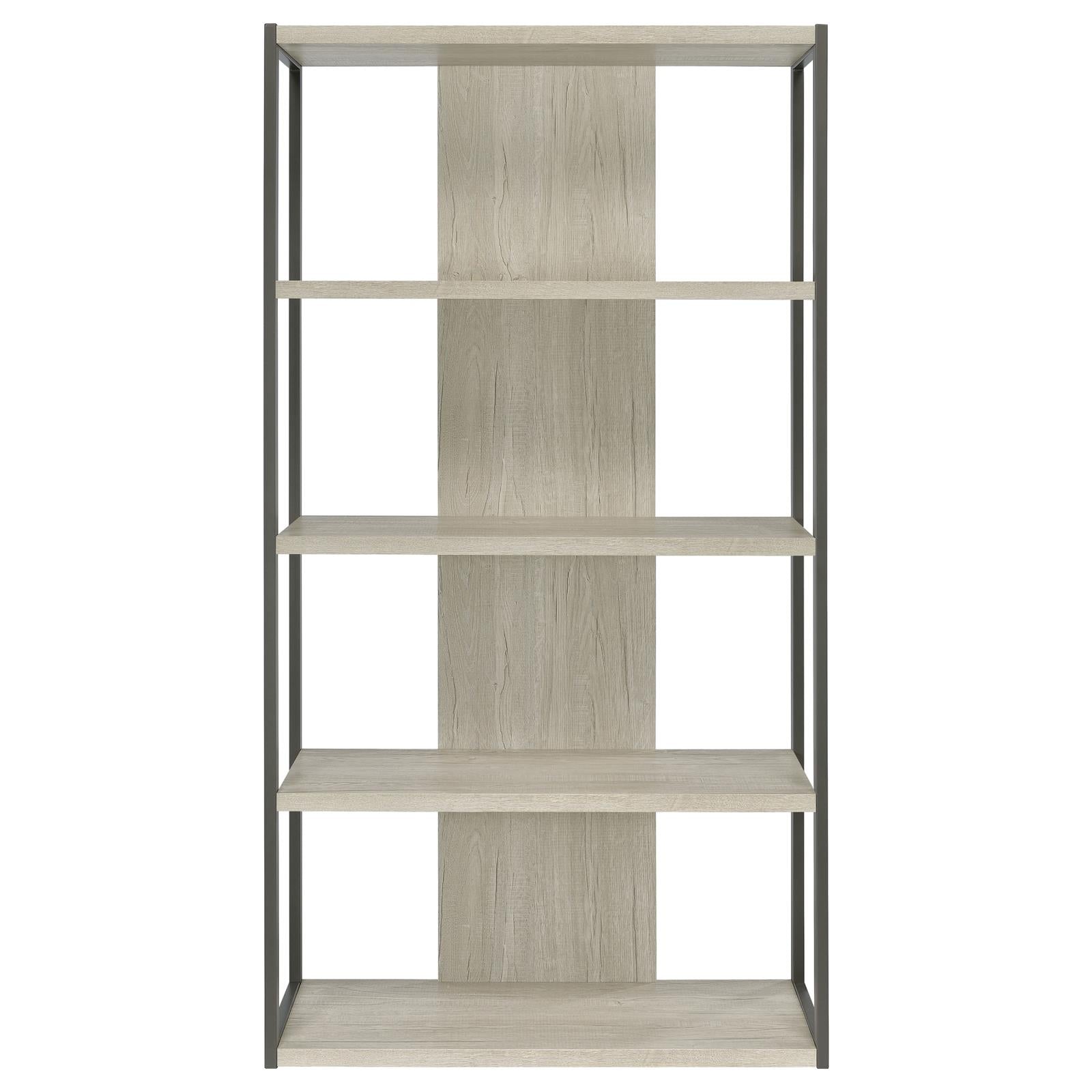 Loomis Whitewashed Gray 4-Shelf Bookcase - 805883 - Bien Home Furniture & Electronics