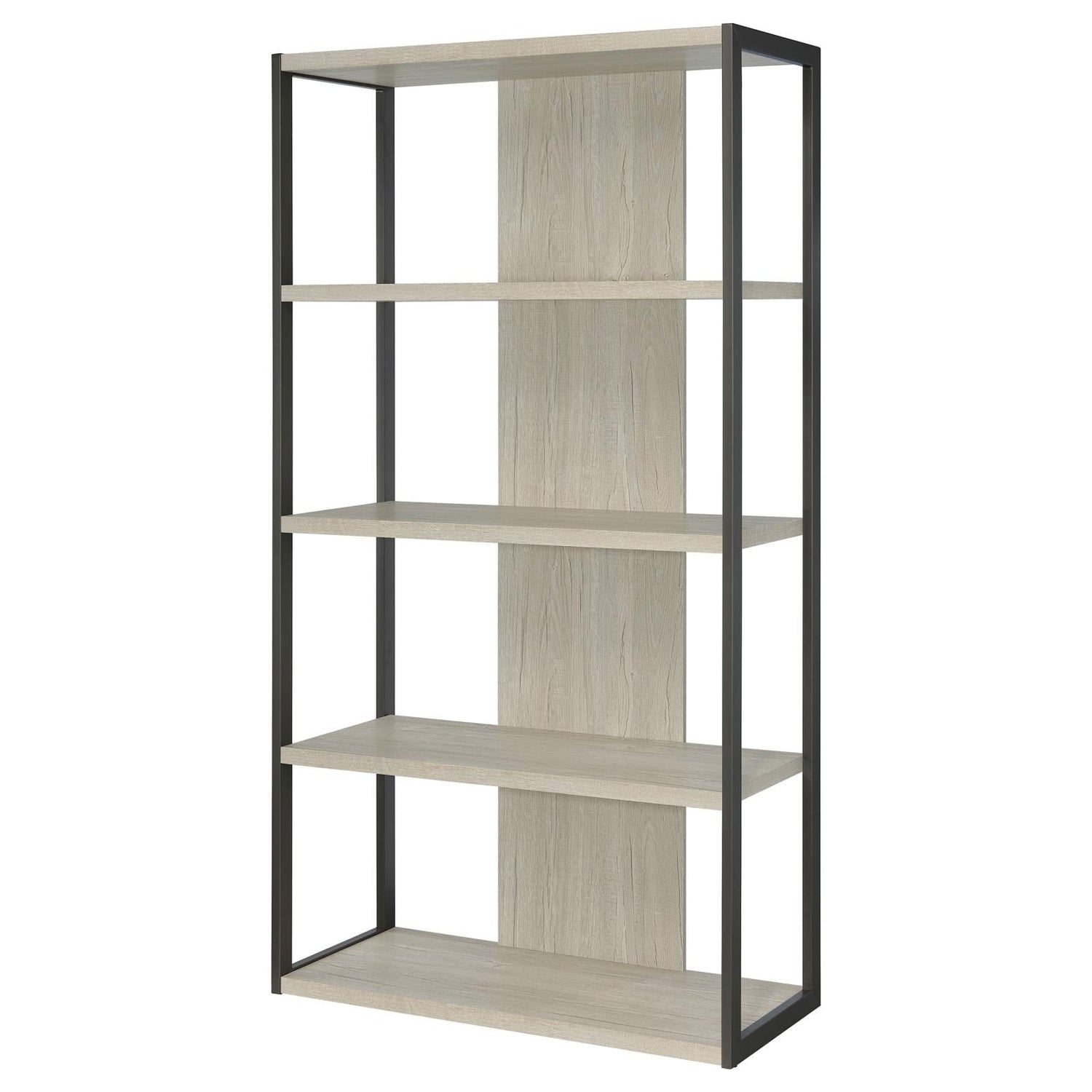 Loomis Whitewashed Gray 4-Shelf Bookcase - 805883 - Bien Home Furniture &amp; Electronics