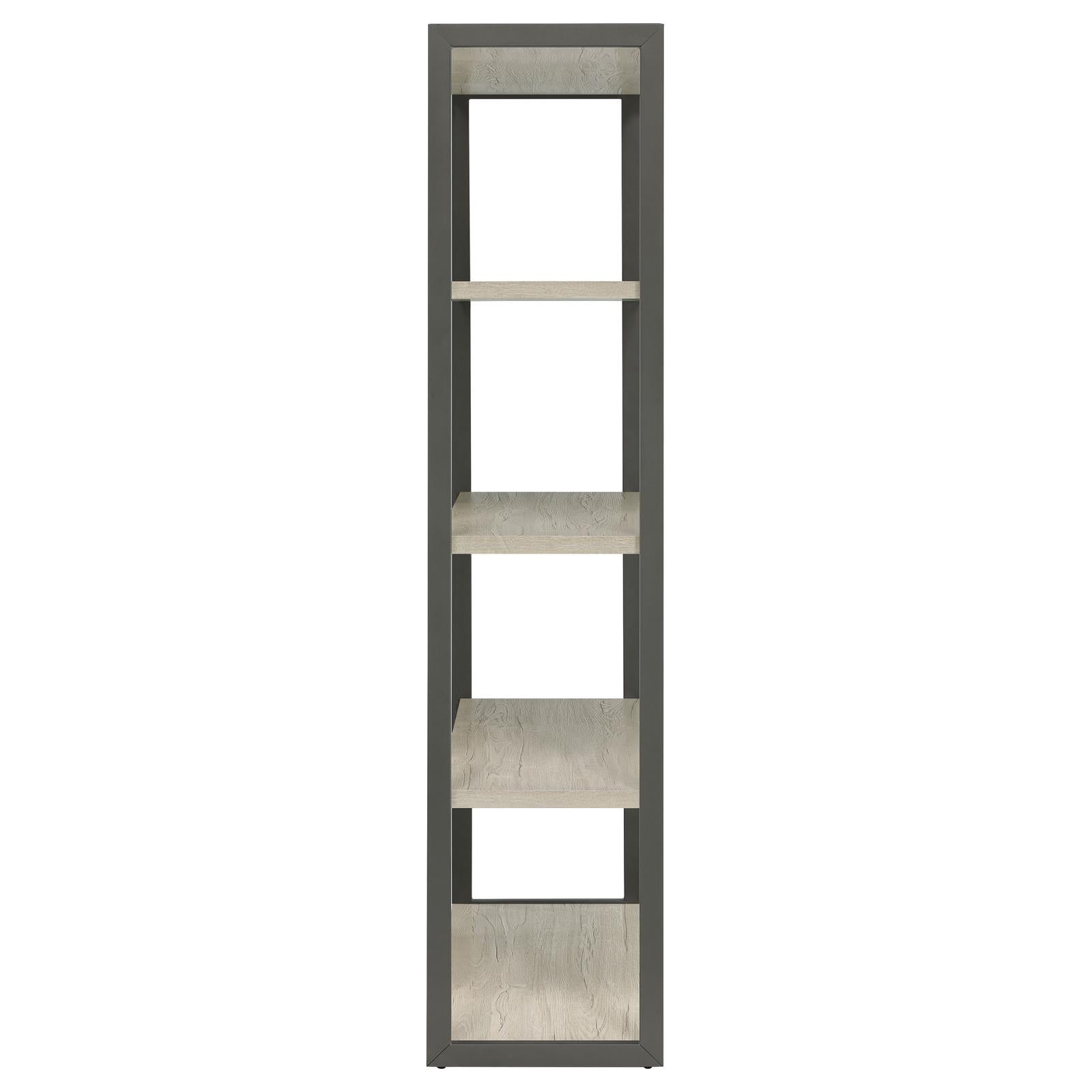 Loomis Whitewashed Gray 4-Shelf Bookcase - 805883 - Bien Home Furniture &amp; Electronics