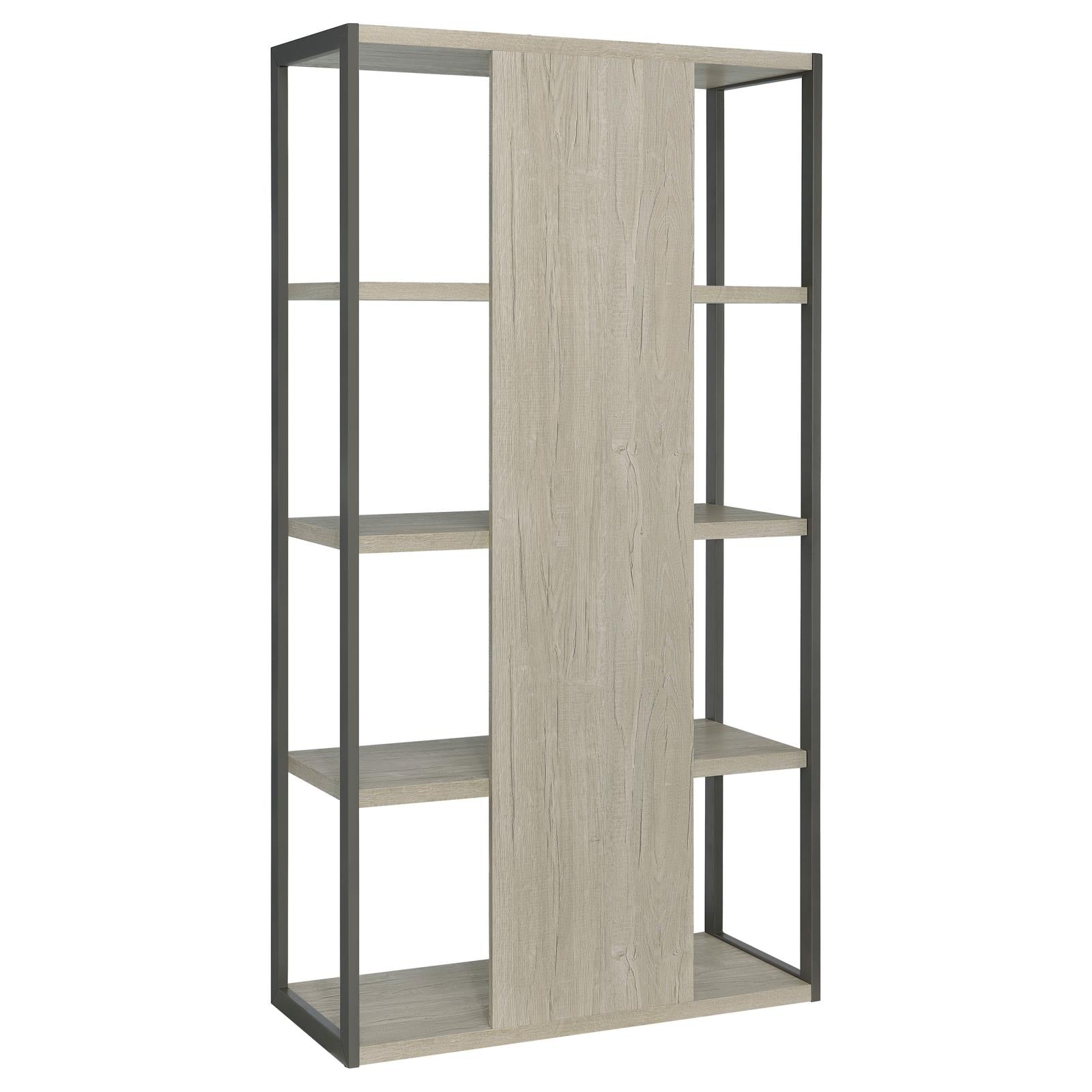 Loomis Whitewashed Gray 4-Shelf Bookcase - 805883 - Bien Home Furniture &amp; Electronics