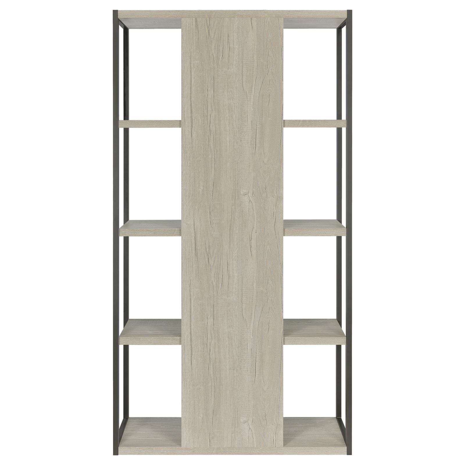 Loomis Whitewashed Gray 4-Shelf Bookcase - 805883 - Bien Home Furniture & Electronics