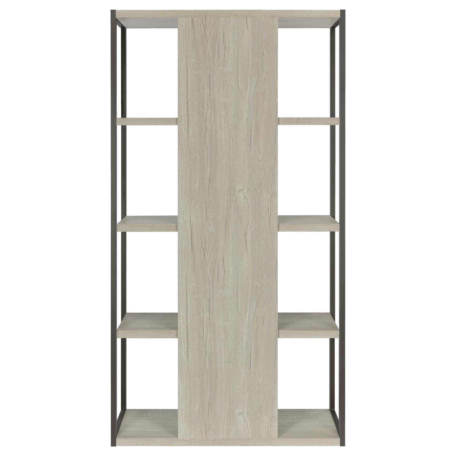 Loomis Whitewashed Gray 4-Shelf Bookcase - 805883 - Bien Home Furniture &amp; Electronics