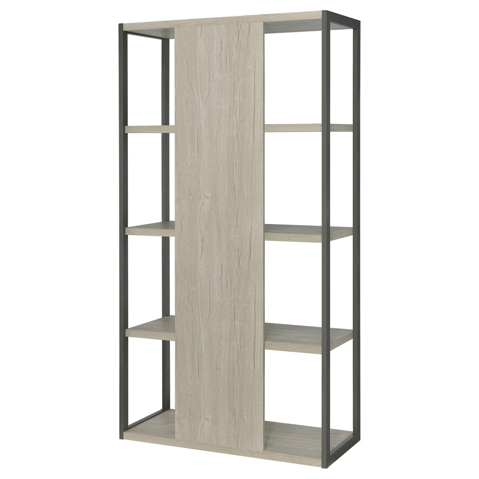 Loomis Whitewashed Gray 4-Shelf Bookcase - 805883 - Bien Home Furniture &amp; Electronics