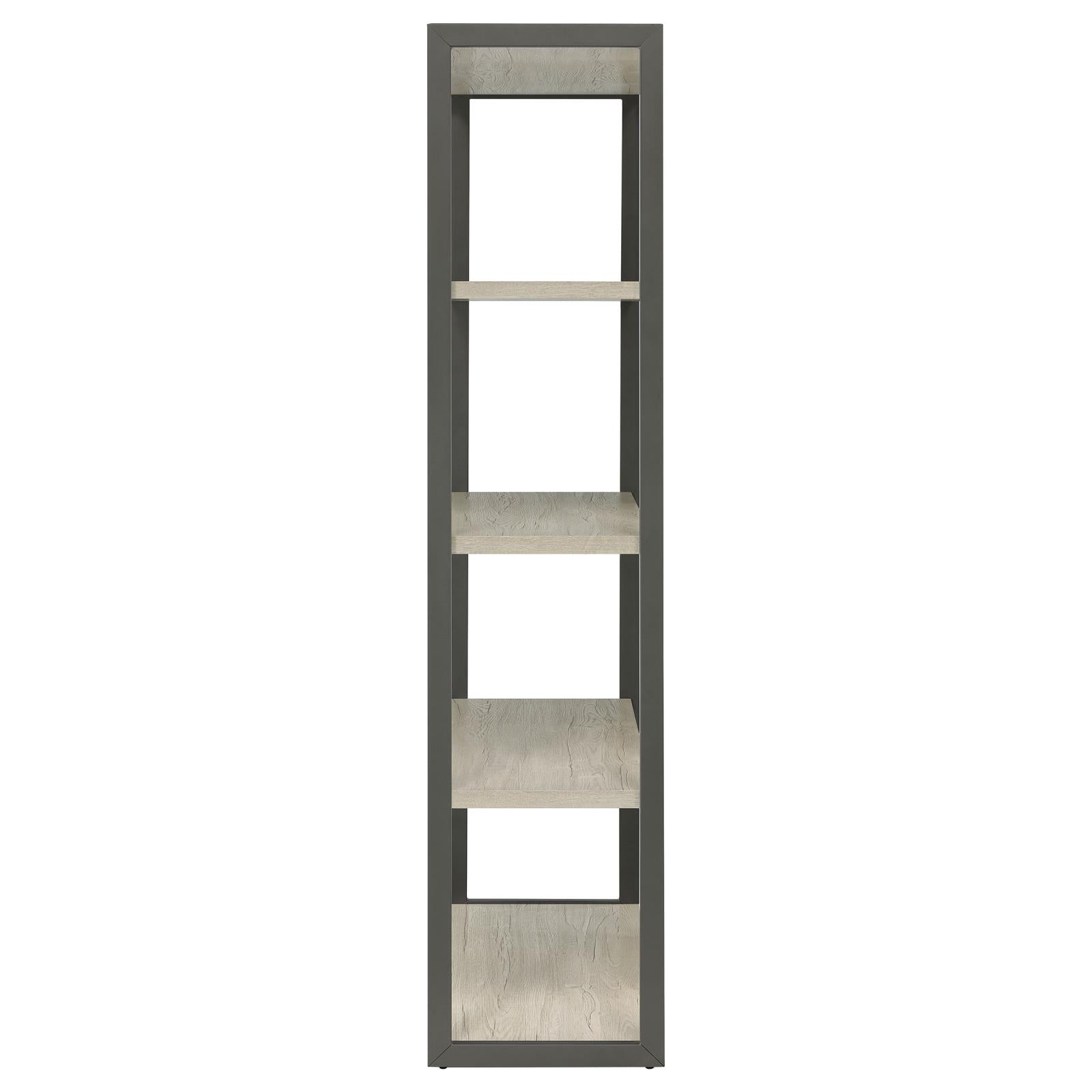 Loomis Whitewashed Gray 4-Shelf Bookcase - 805883 - Bien Home Furniture &amp; Electronics