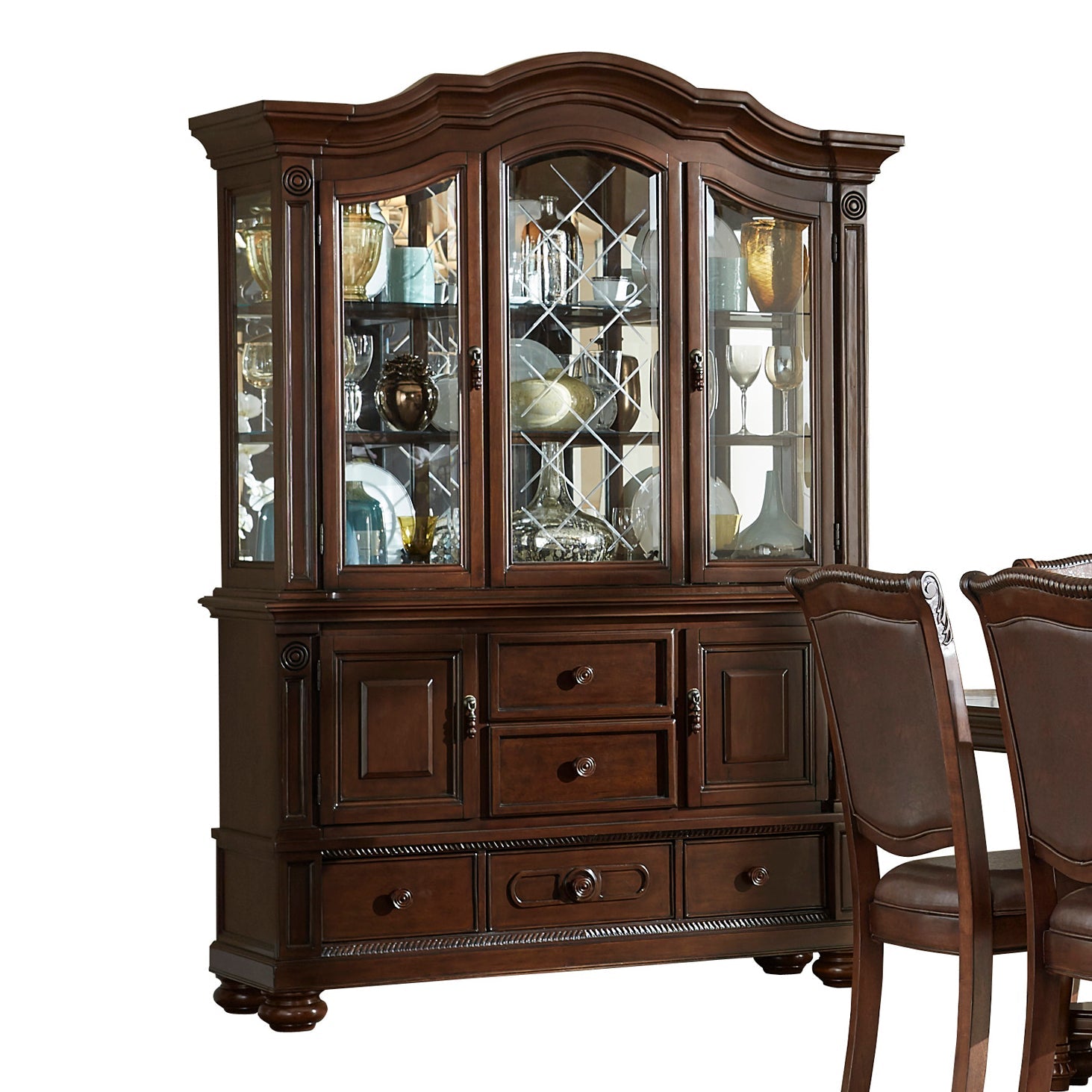 Lordsburg Brown Chery Buffet &amp; Hutch - SET | 5473-55 | 5473-50 - Bien Home Furniture &amp; Electronics