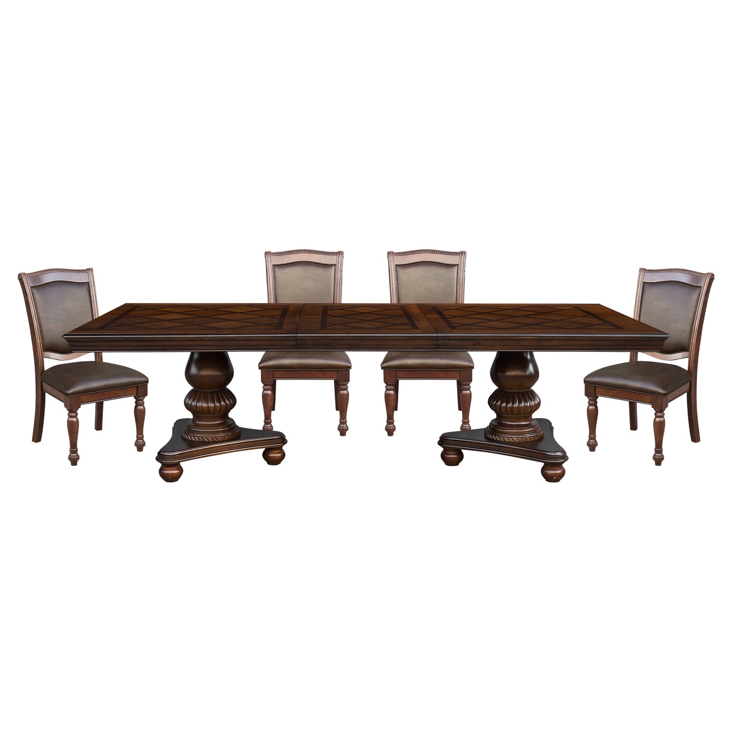 Lordsburg Brown Chery Extendable Dining Set - SET | 5473-103 | 5473-103B | 5473S(2) - Bien Home Furniture & Electronics