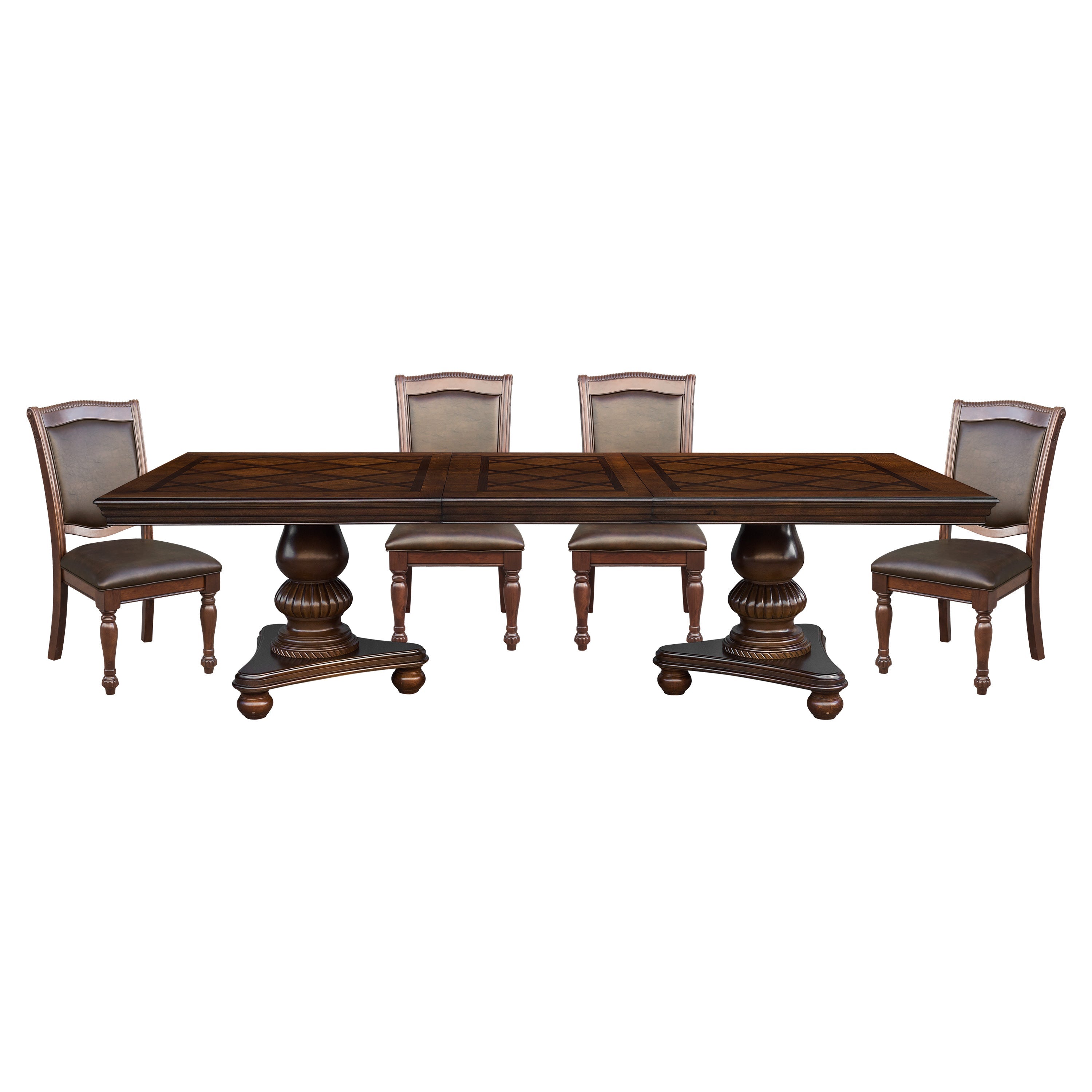 Lordsburg Brown Chery Extendable Dining Set - SET | 5473-103 | 5473-103B | 5473S(2) - Bien Home Furniture & Electronics