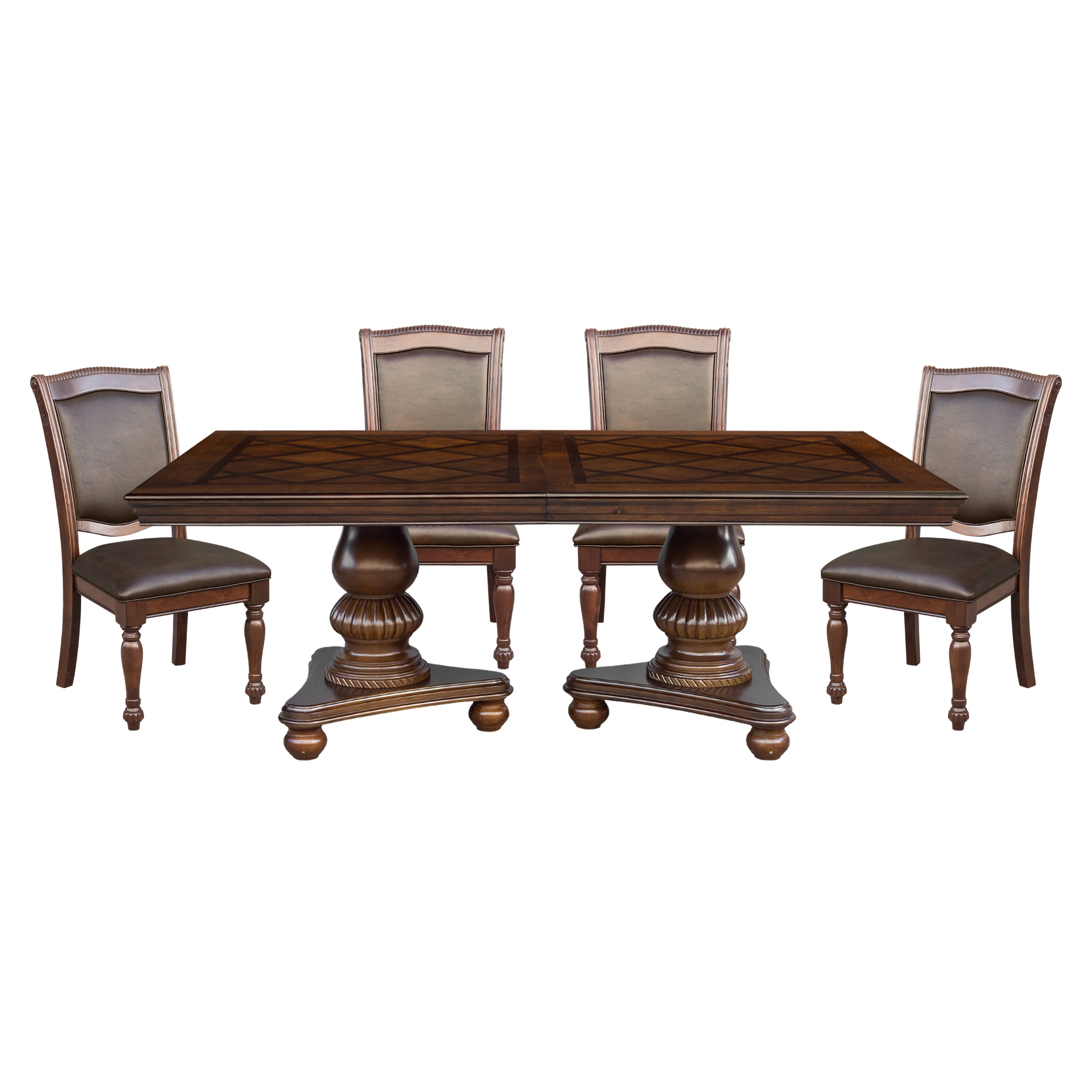 Lordsburg Brown Chery Extendable Dining Set - SET | 5473-103 | 5473-103B | 5473S(2) - Bien Home Furniture & Electronics