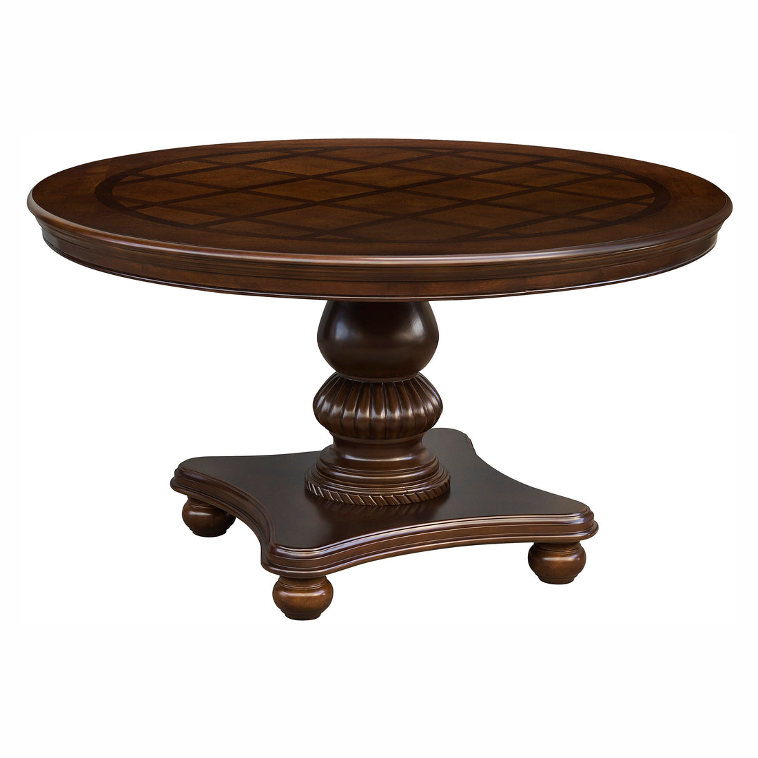 Lordsburg Brown Chery Round Dining Table - SET | 5473-54 | 5473-54B - Bien Home Furniture &amp; Electronics
