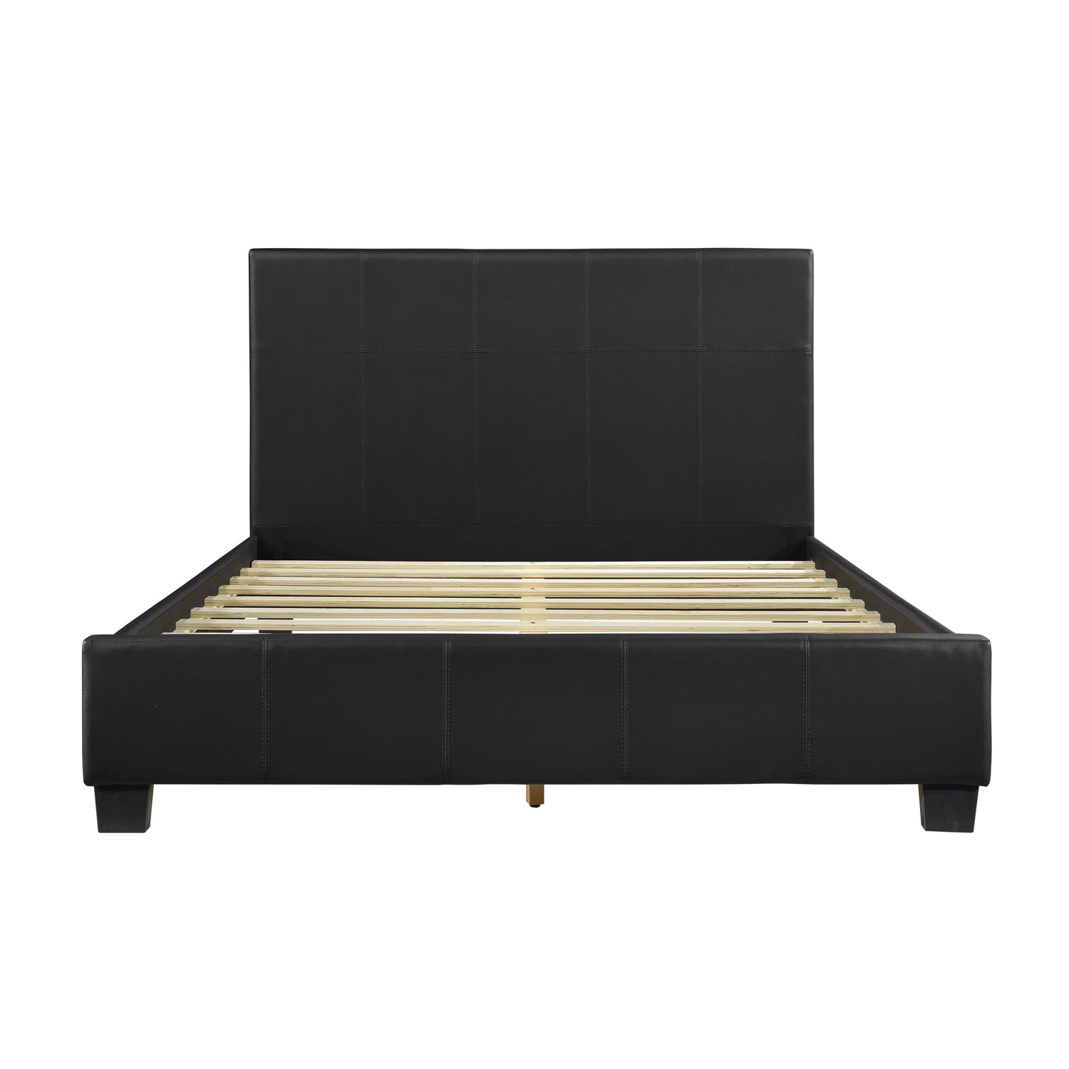 Lorenzi Black Full Upholstered Platform Bed - SET | 2220F-1 | 2220F-3 - Bien Home Furniture & Electronics