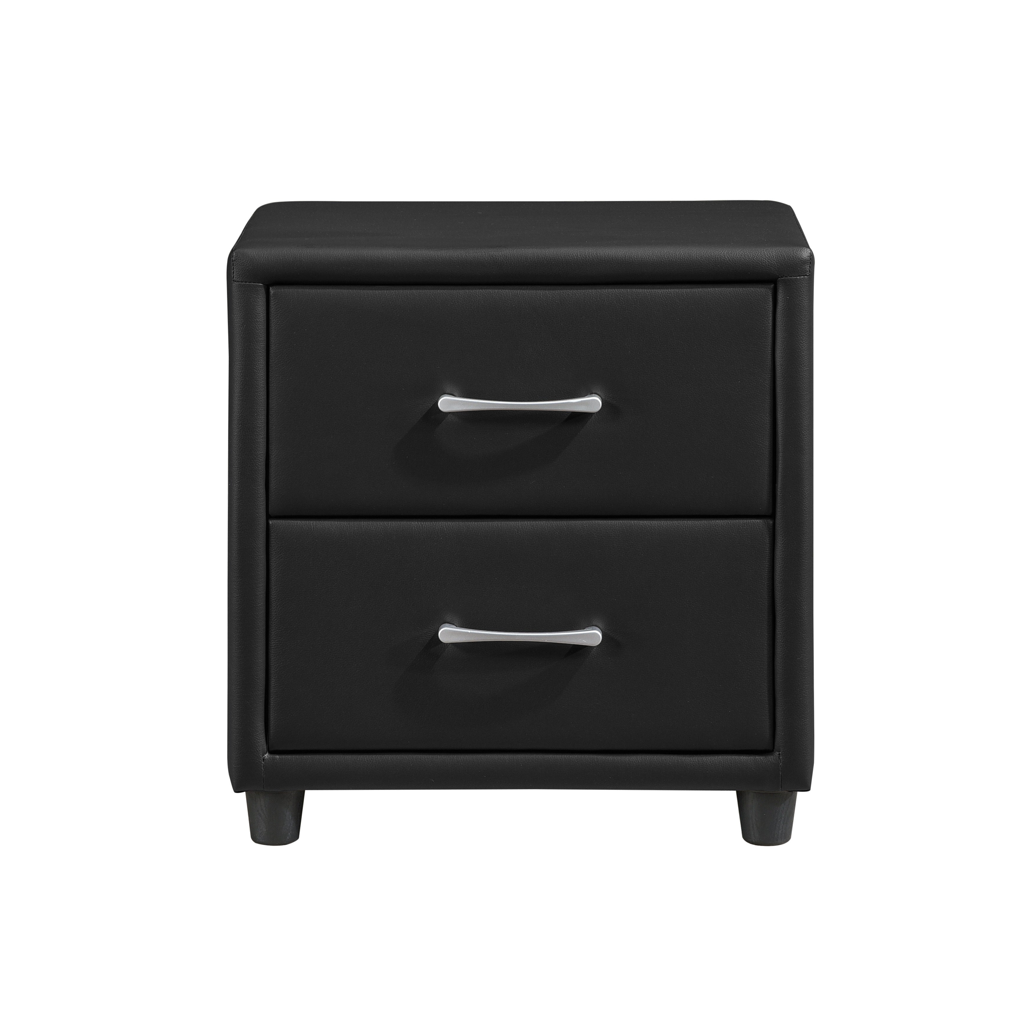 Lorenzi Black Upholstered Platform Bedroom Set - SET | 2220-5 | 2220-6 | 2220-4 | 2220-9 | 2220K-1EK | 2220K-3EK - Bien Home Furniture & Electronics