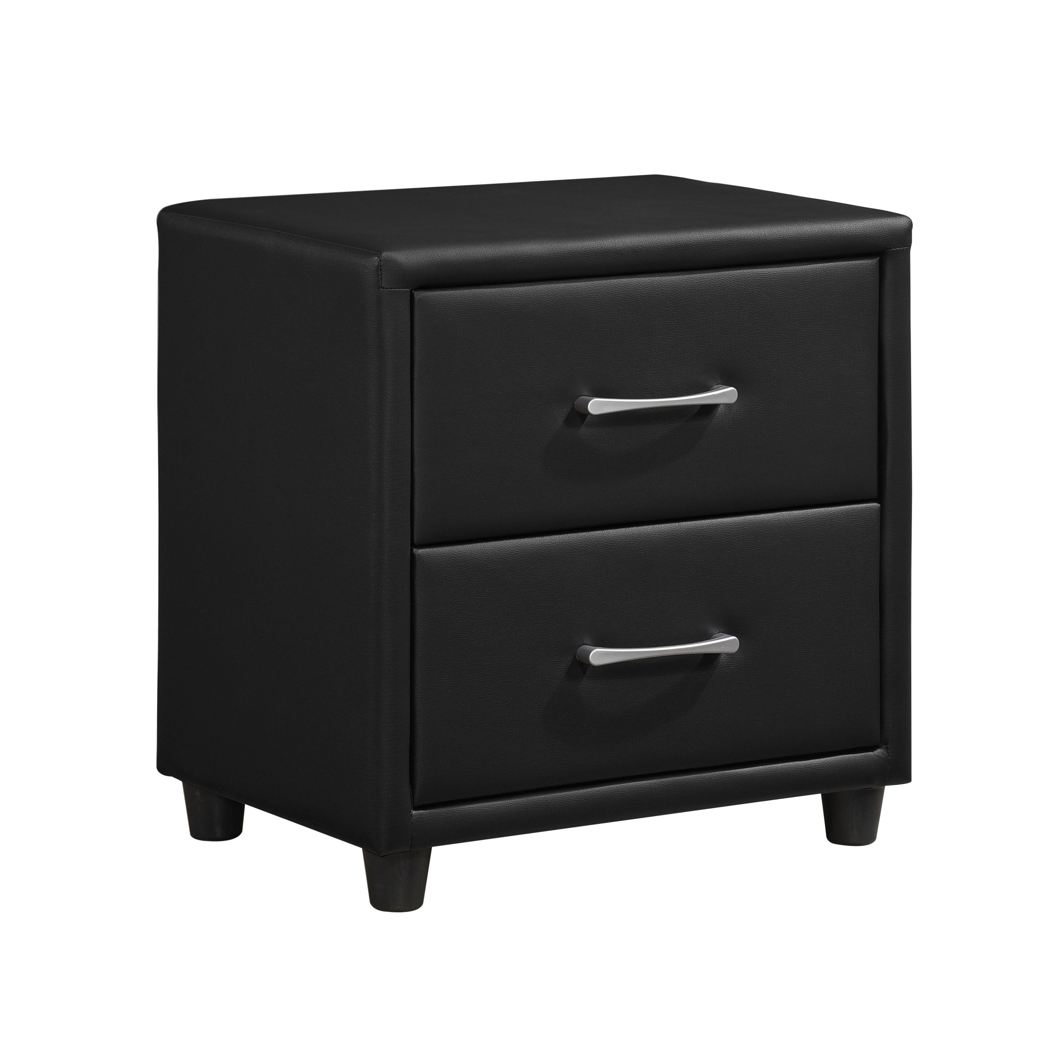 Lorenzi Black Upholstered Platform Bedroom Set - SET | 2220-5 | 2220-6 | 2220-4 | 2220-9 | 2220K-1EK | 2220K-3EK - Bien Home Furniture & Electronics