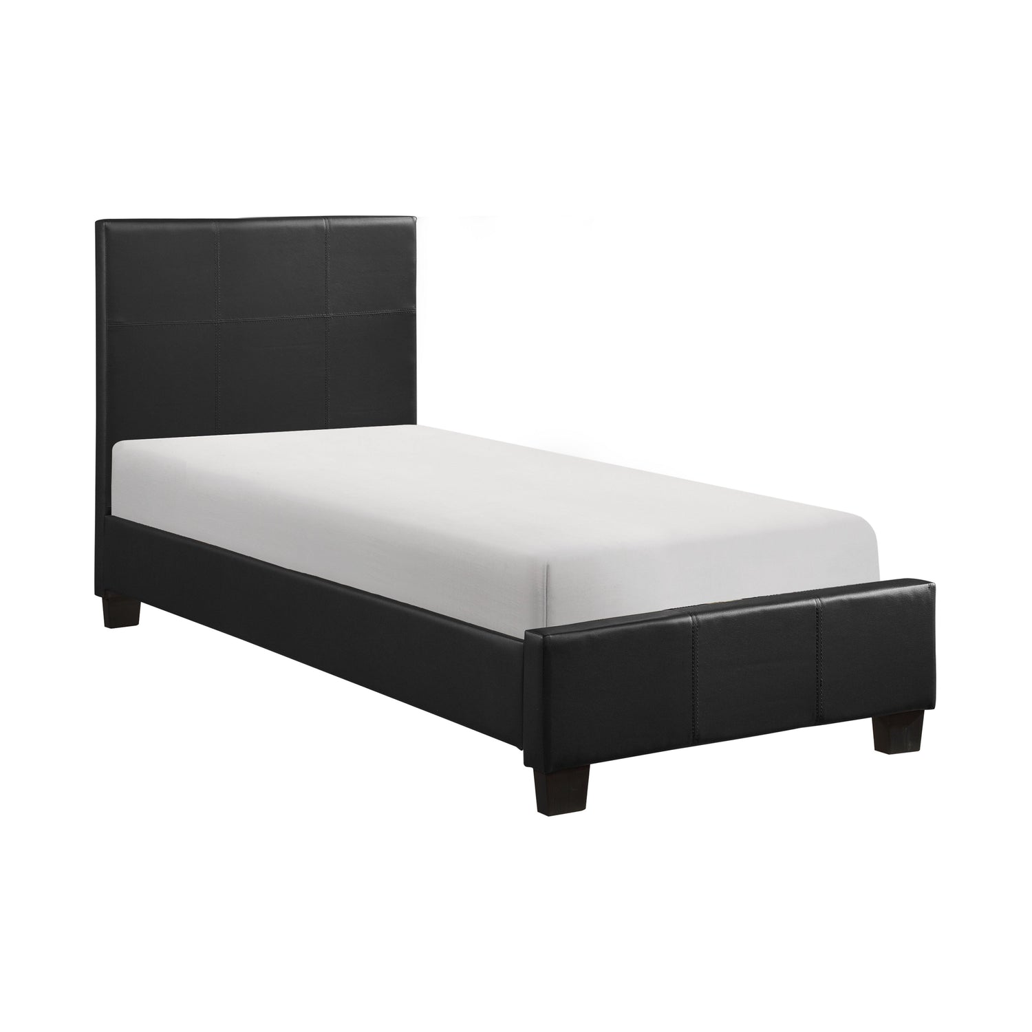 Lorenzi Black Upholstered Platform Youth Bedroom Set - SET | 2220-5 | 2220-6 | 2220-4 | 2220-9 | 2220F-1 | 2220F-3 - Bien Home Furniture & Electronics