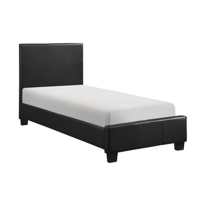 Lorenzi Black Upholstered Platform Youth Bedroom Set - SET | 2220-5 | 2220-6 | 2220-4 | 2220-9 | 2220F-1 | 2220F-3 - Bien Home Furniture &amp; Electronics