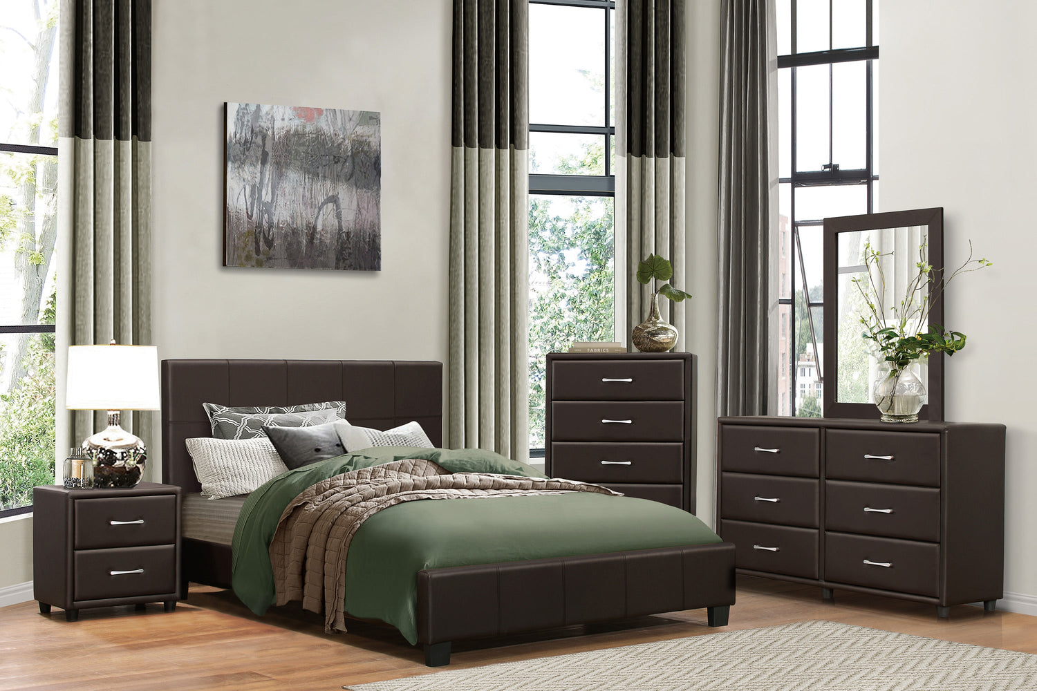 Lorenzi Dark Brown Chest - 2220DBR-9 - Bien Home Furniture & Electronics
