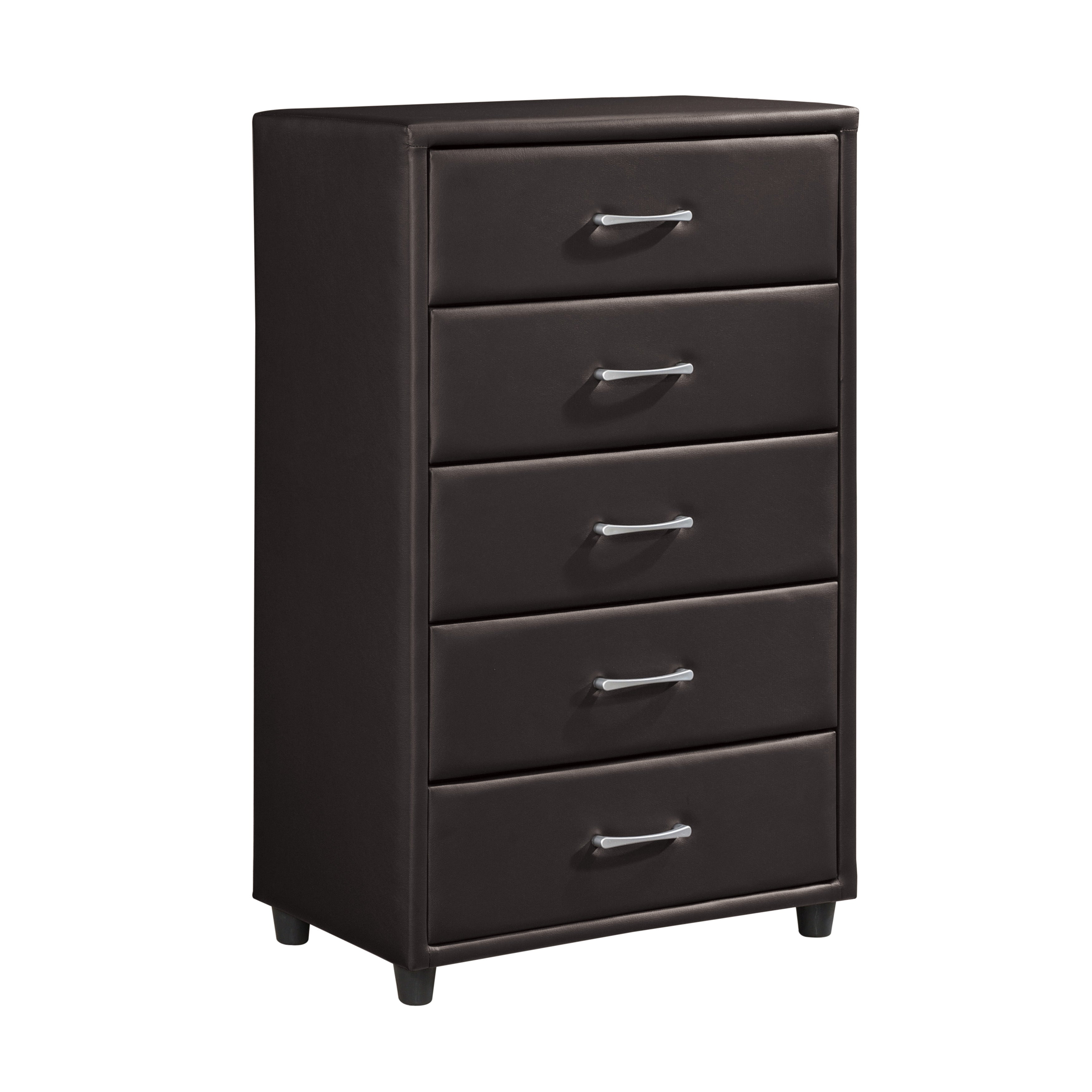 Lorenzi Dark Brown Upholstered Platform Bedroom Set - SET | 2220DBR-1 | 2220DBR-3 | 2220DBR-5 | 2220DBR-6 | 2220DBR-4 | 2220DBR-9 - Bien Home Furniture & Electronics