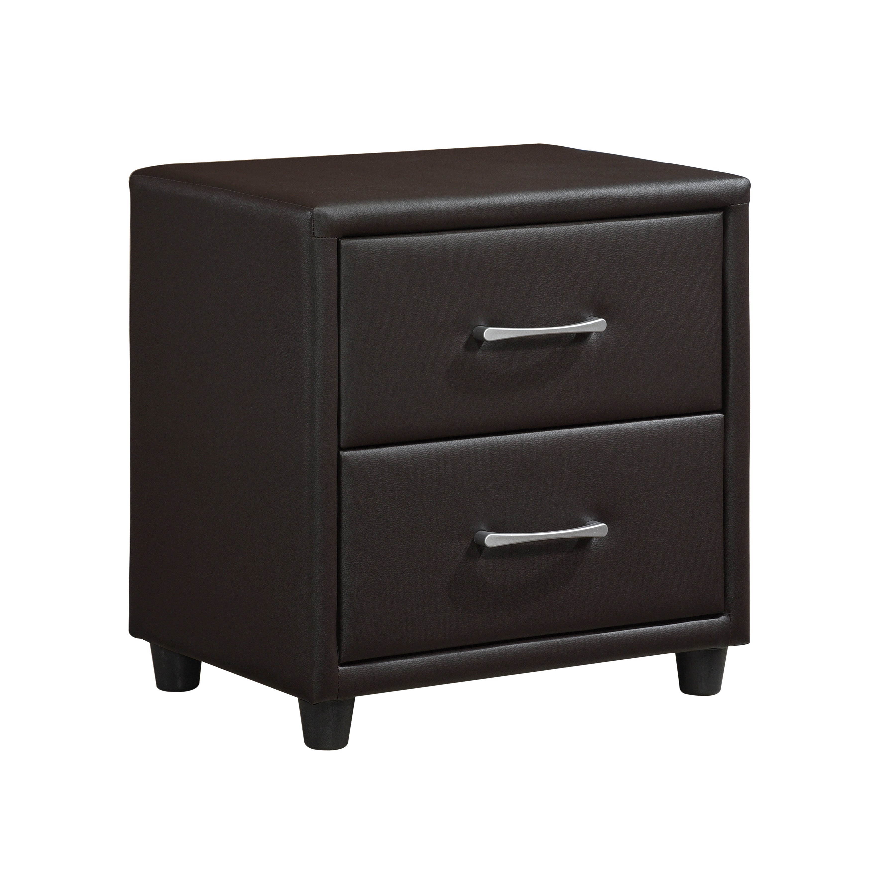Lorenzi Dark Brown Upholstered Platform Bedroom Set - SET | 2220DBR-1 | 2220DBR-3 | 2220DBR-5 | 2220DBR-6 | 2220DBR-4 | 2220DBR-9 - Bien Home Furniture & Electronics