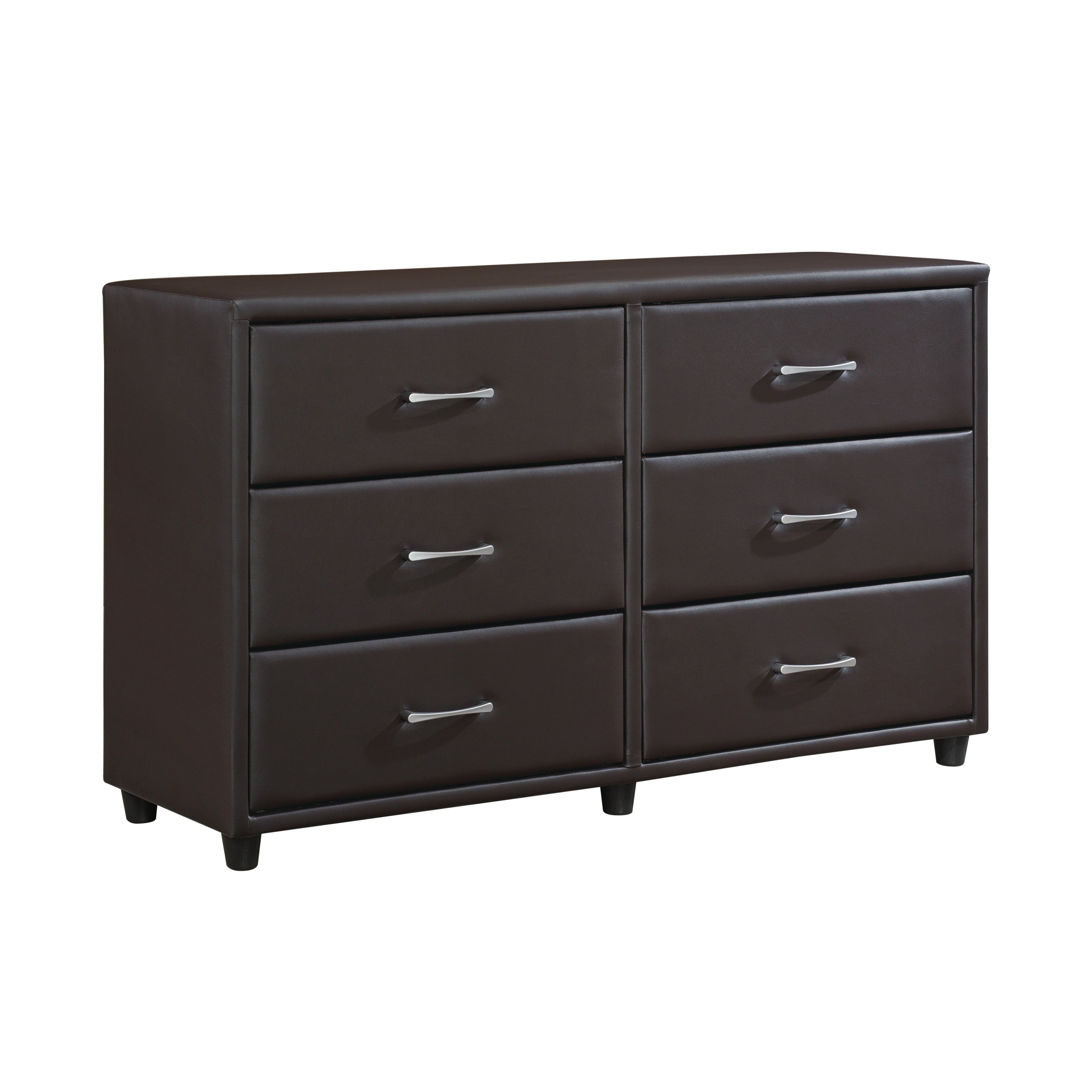 Lorenzi Dark Brown Upholstered Platform Youth Bedroom Set - SET | 2220DBR-5 | 2220DBR-6 | 2220DBR-4 | 2220DBR-9 | 2220FDBR-1 | 2220FDBR-3 - Bien Home Furniture &amp; Electronics